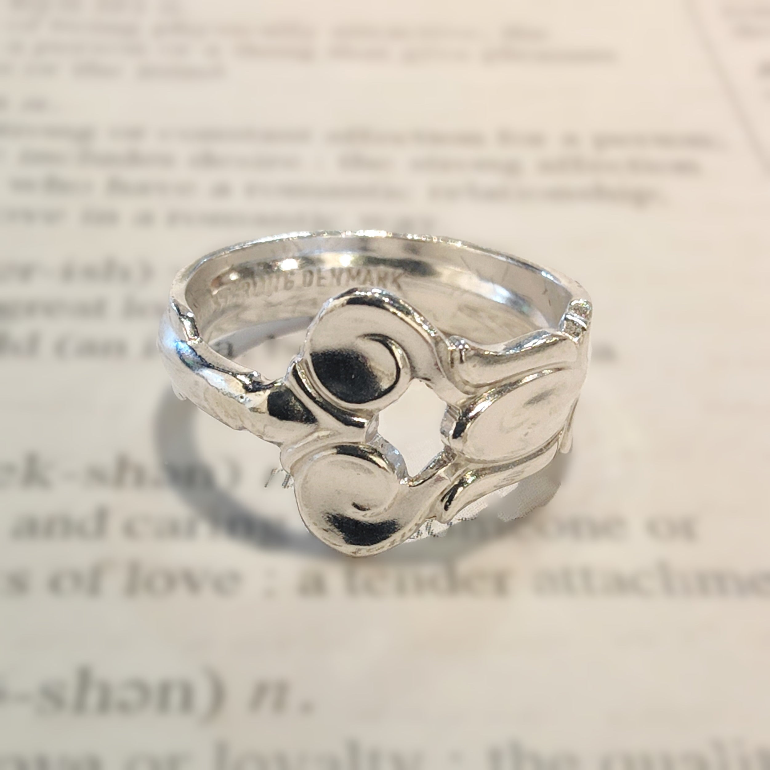 COHR Monica Pattern Sterling Silver Spoon Ring