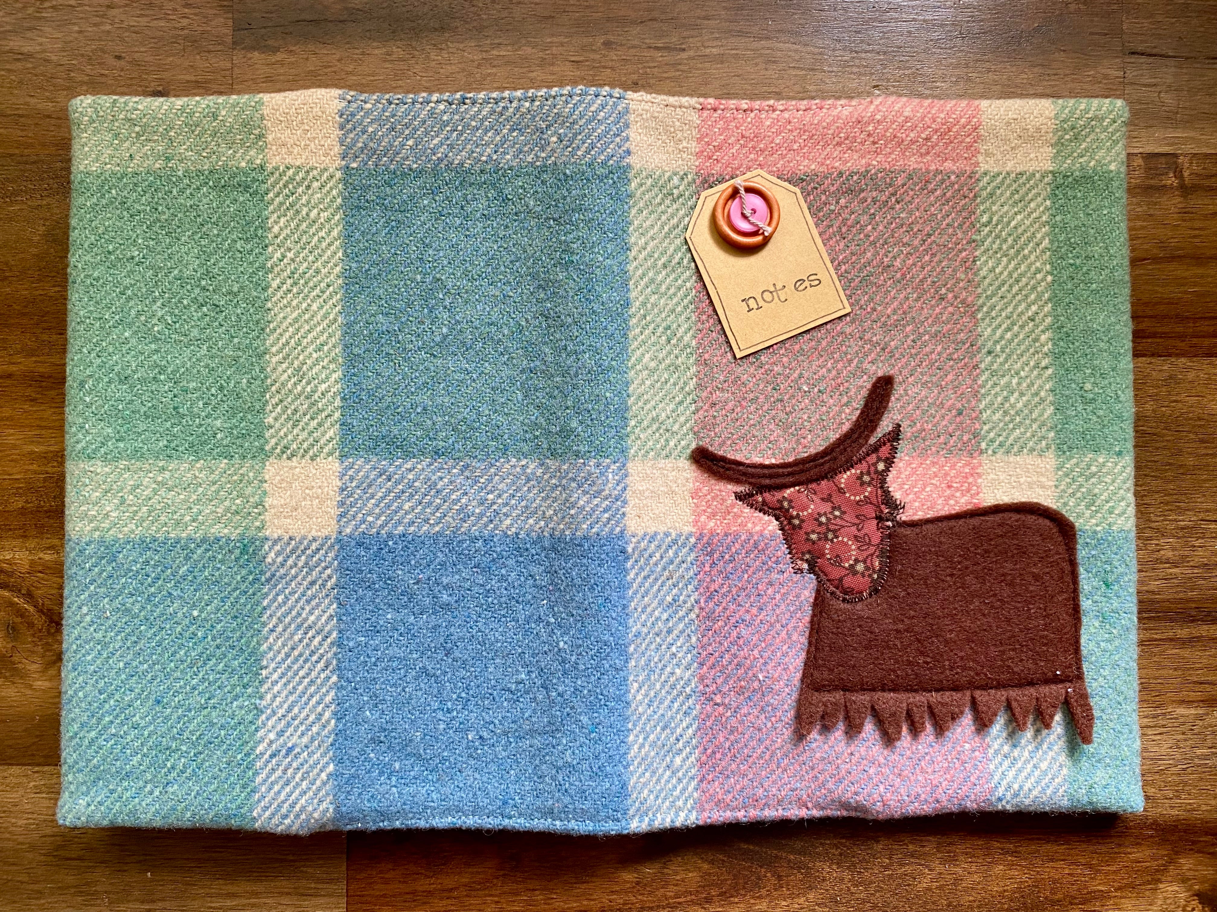 A5 Upcycled Notebook Highland Cow - Multi