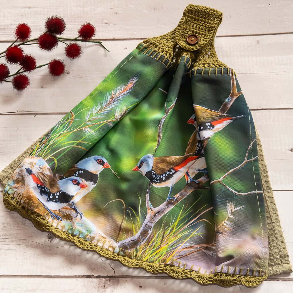 Australian Native Birds - Hanging Tea - Hand Towels - Double Sided