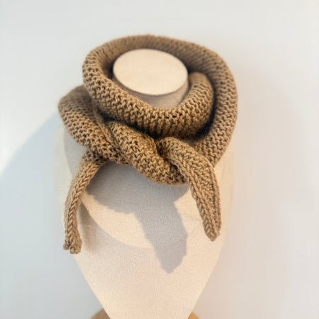 Knitted sophie scarf in camel