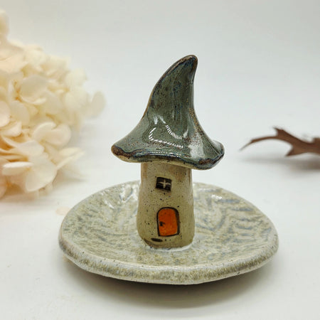 Toadstool Ring Dish Moonlight and Smoke