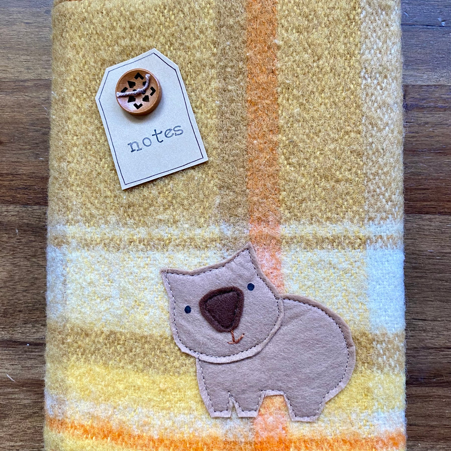 A5 Upcycled Notebook Wombat - Orange