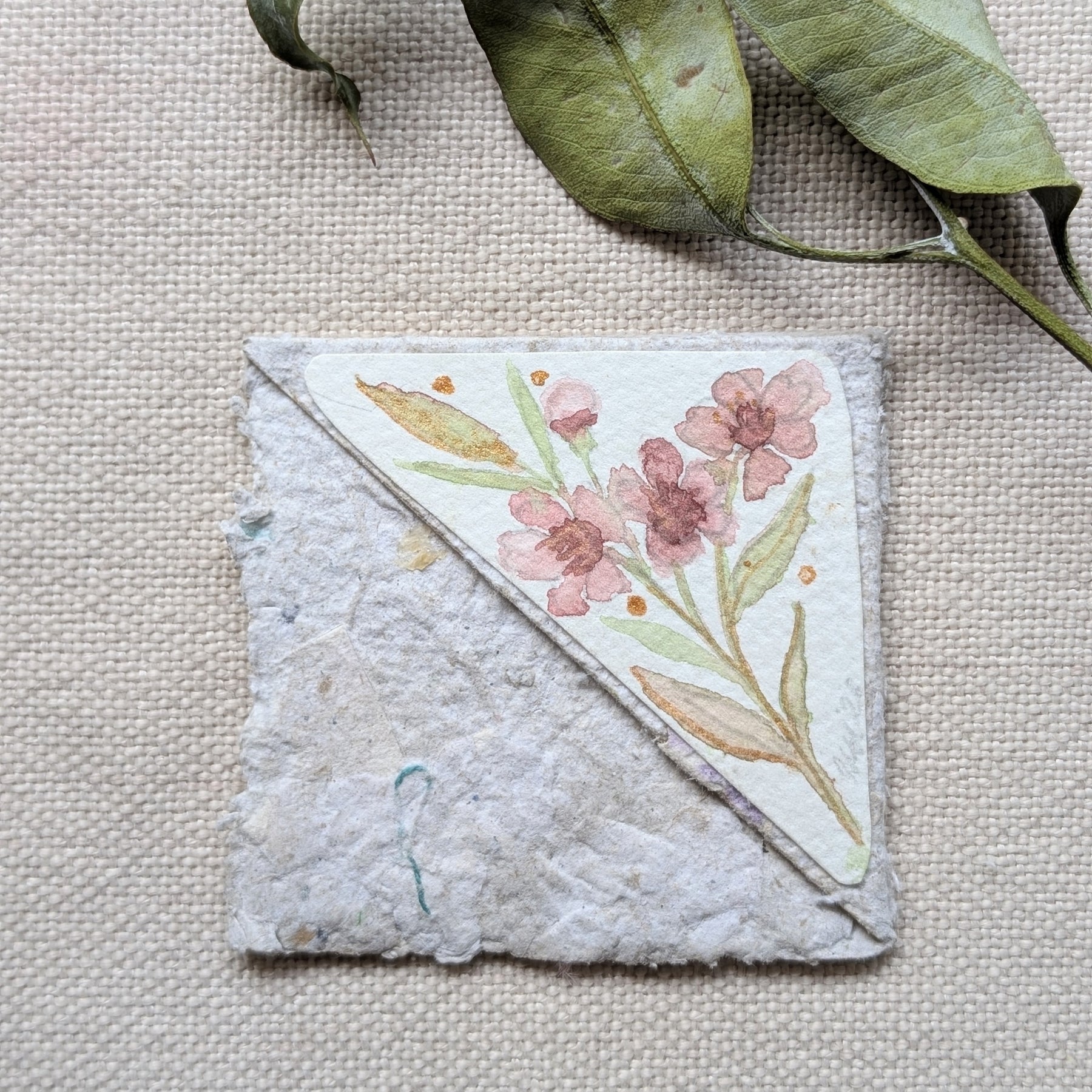 Australian Botanical Corner Bookmark Gift Set – Handmade Watercolour Bookmarks