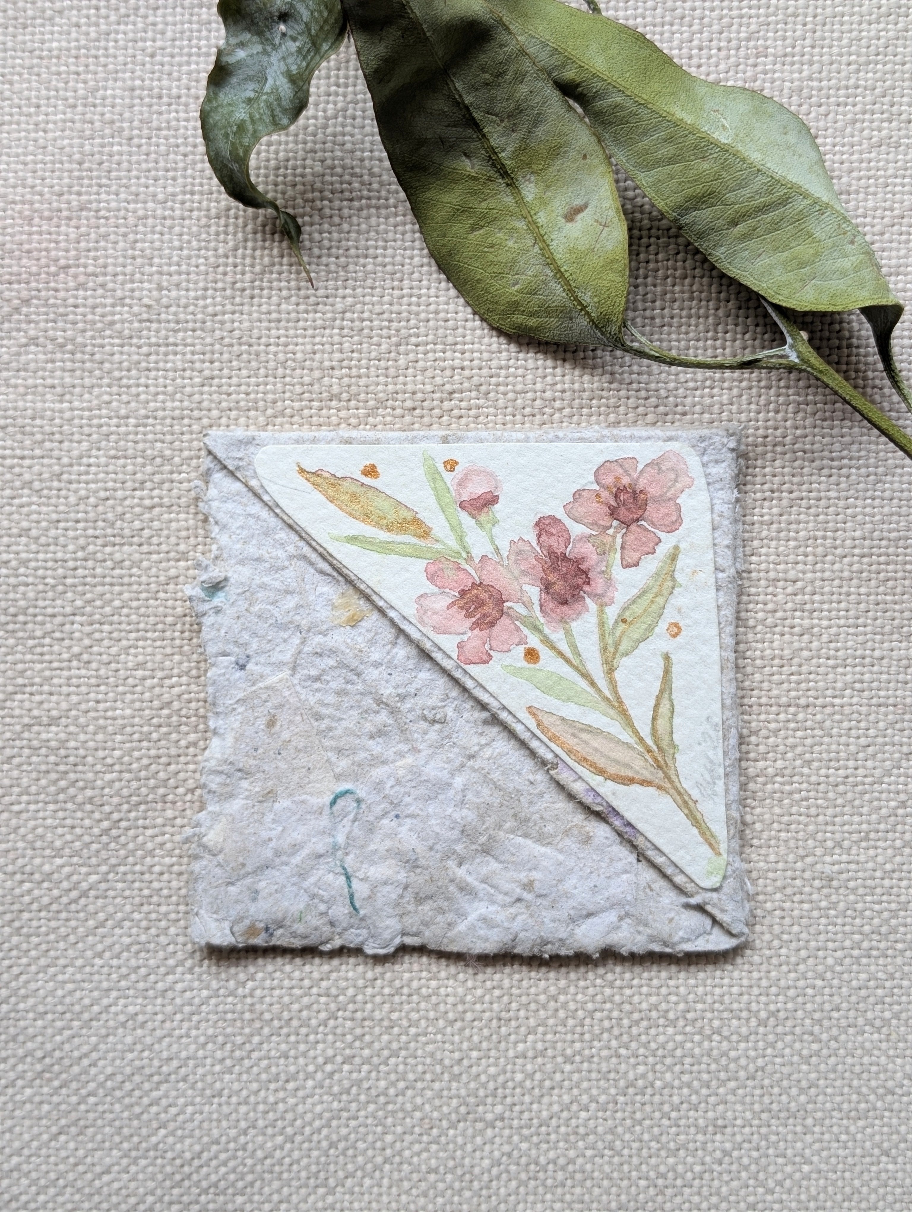 Australian Botanical Corner Bookmark Gift Set – Handmade Watercolour Bookmarks