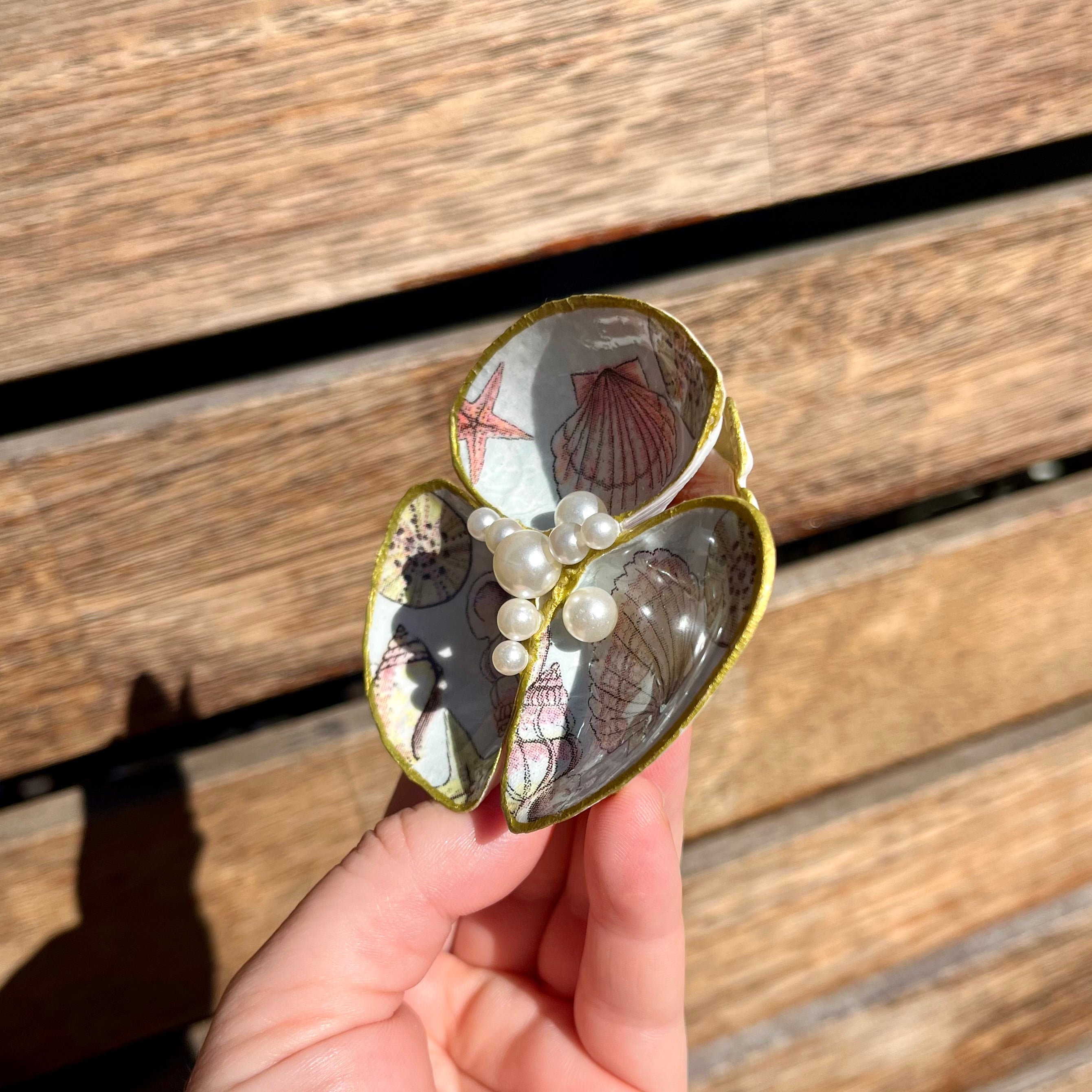 Shell Trinket Tray With Ocean Vibes