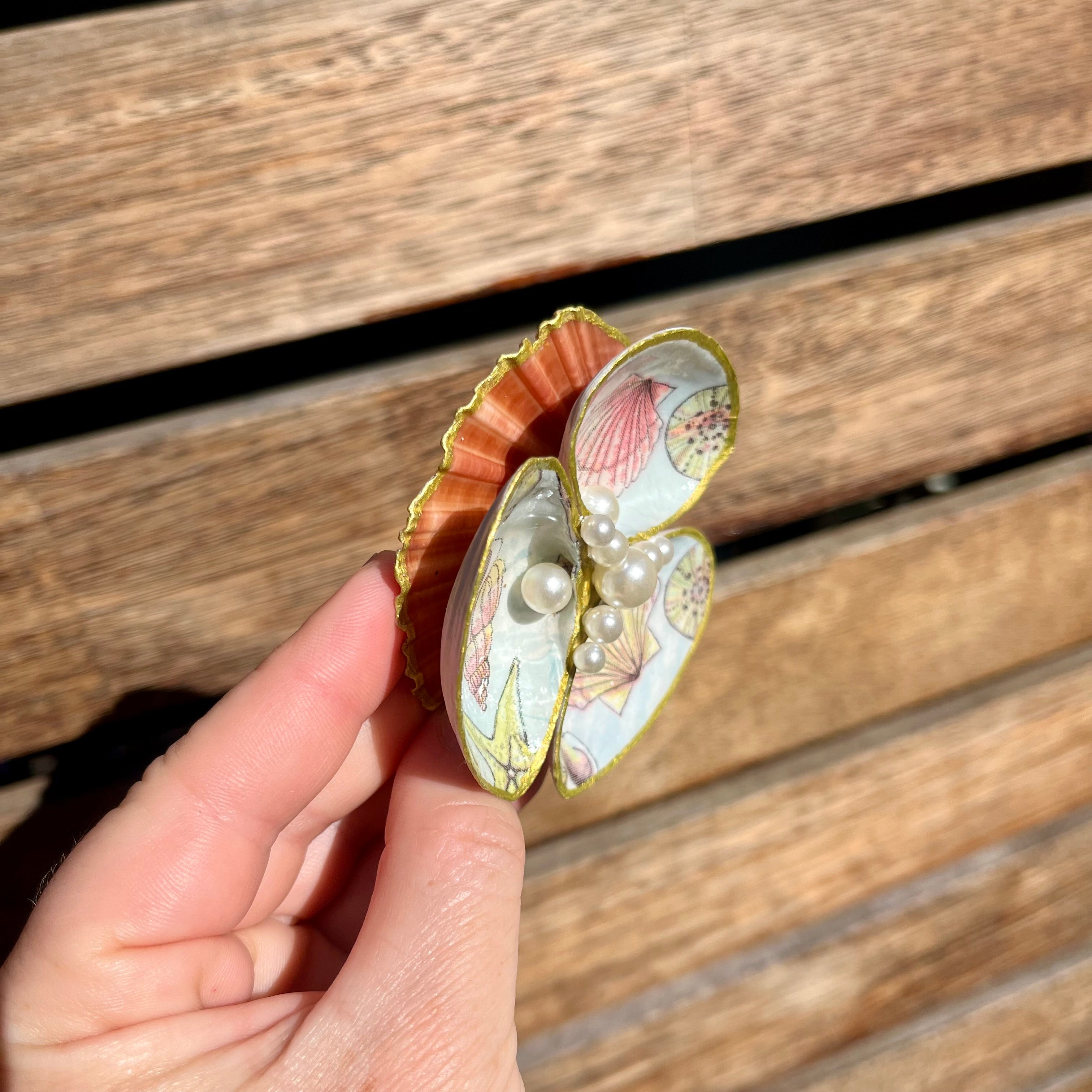 Shell Trinket Tray With Ocean Vibes