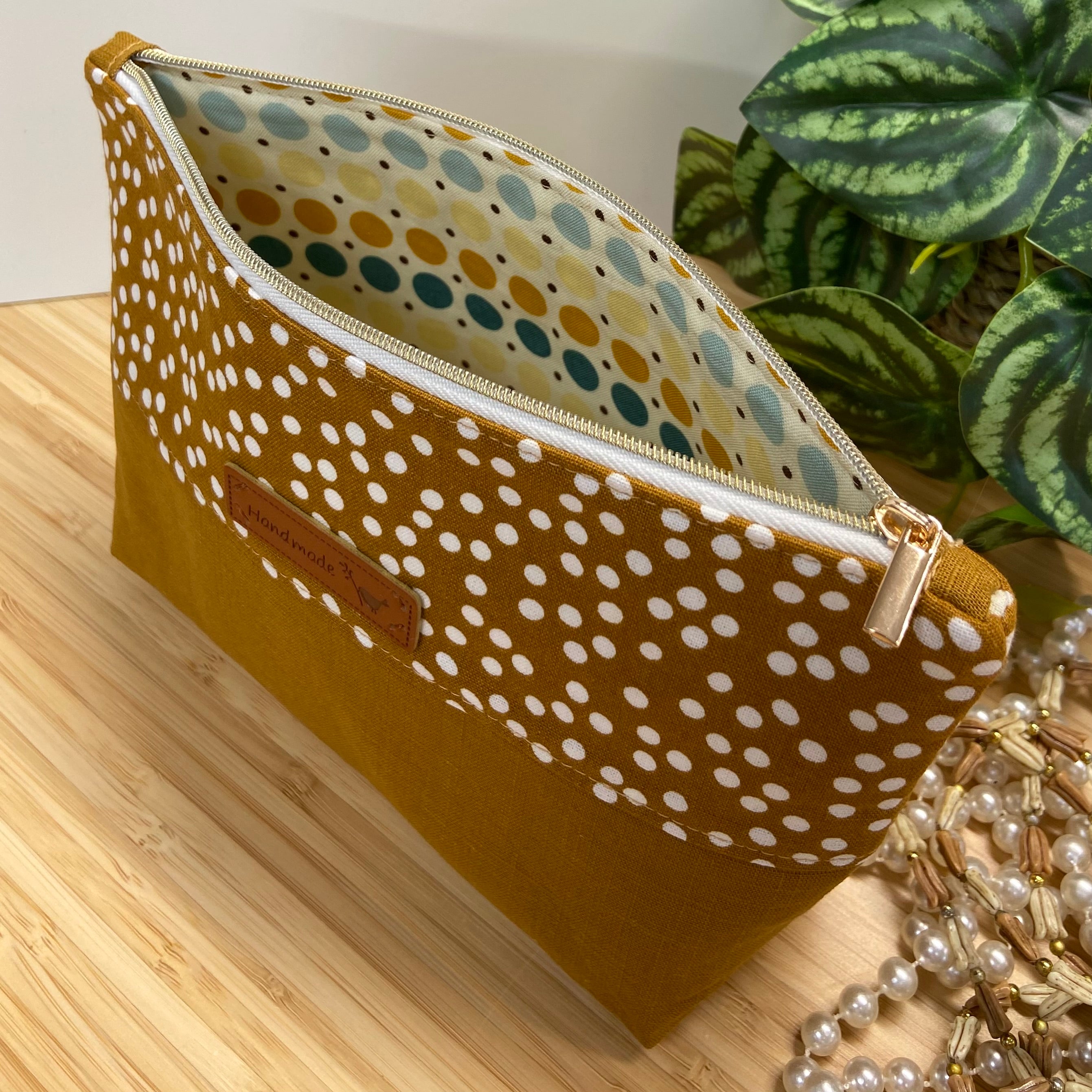 Zipper Pouch in Mustard