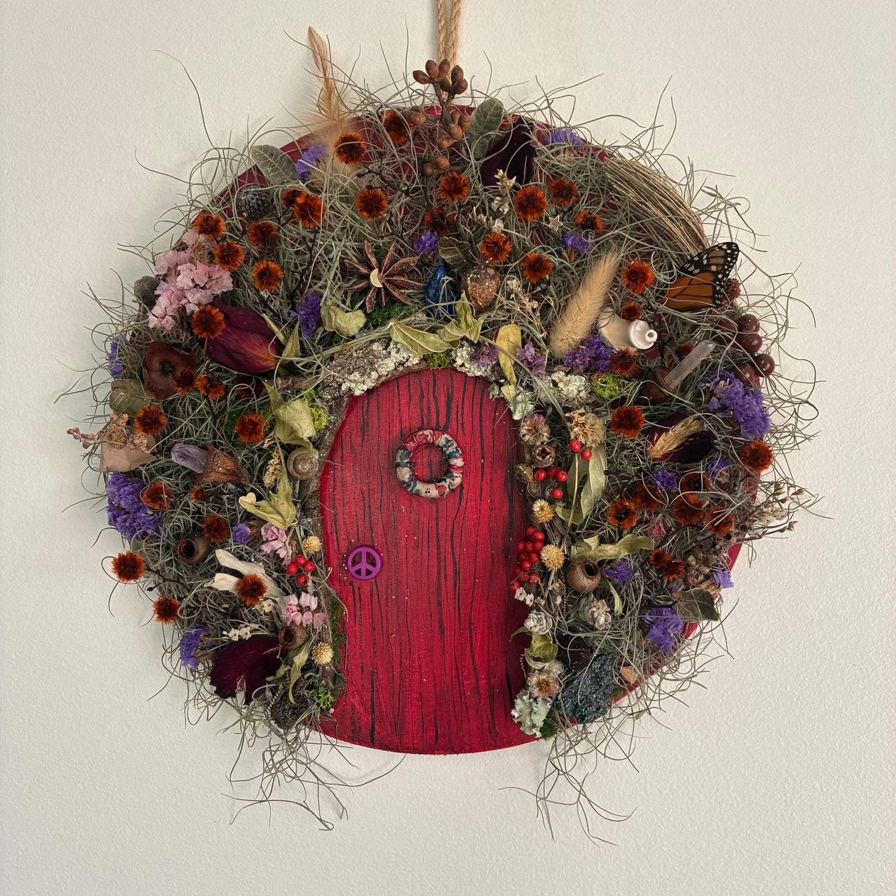 Wreath - Hobbit Faery Door (Red)