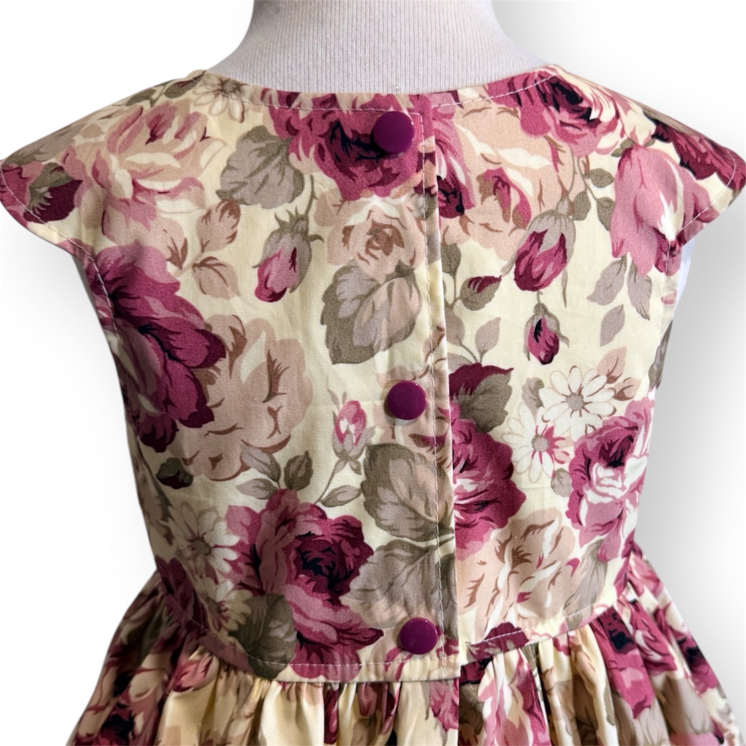 Burgandy Rose Tea Party Dress