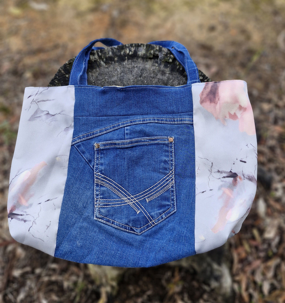Give old denim a new life with this one-of-a-kind upcycled Tote Handbag!