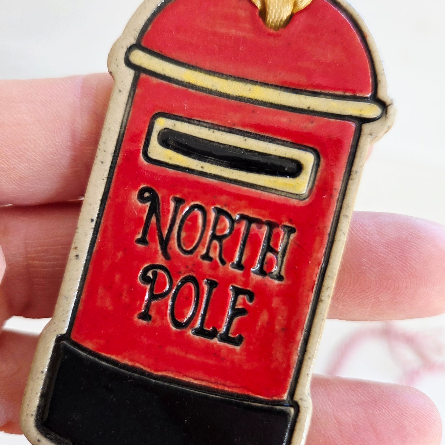Ceramic Post Box Christmas Decoration