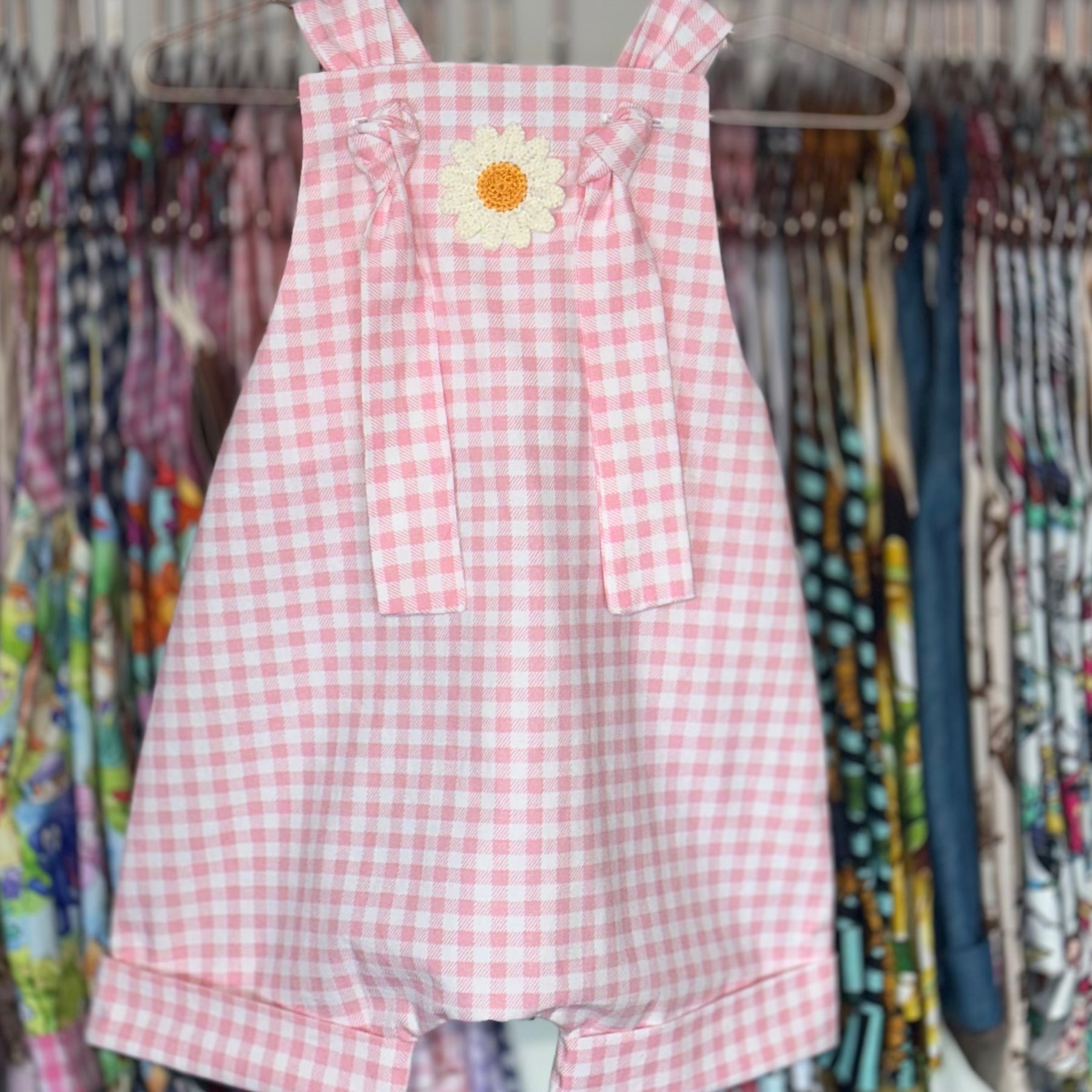 Baby Pink Gingham Handmade Overalls/Gingham Collection
