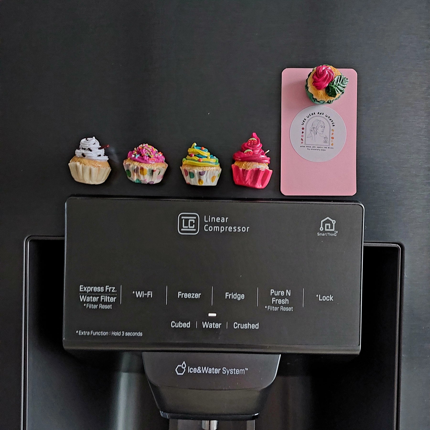 Decorative Fridge Magnets | Polymer Clay Miniature Cupcakes | Food Inspired