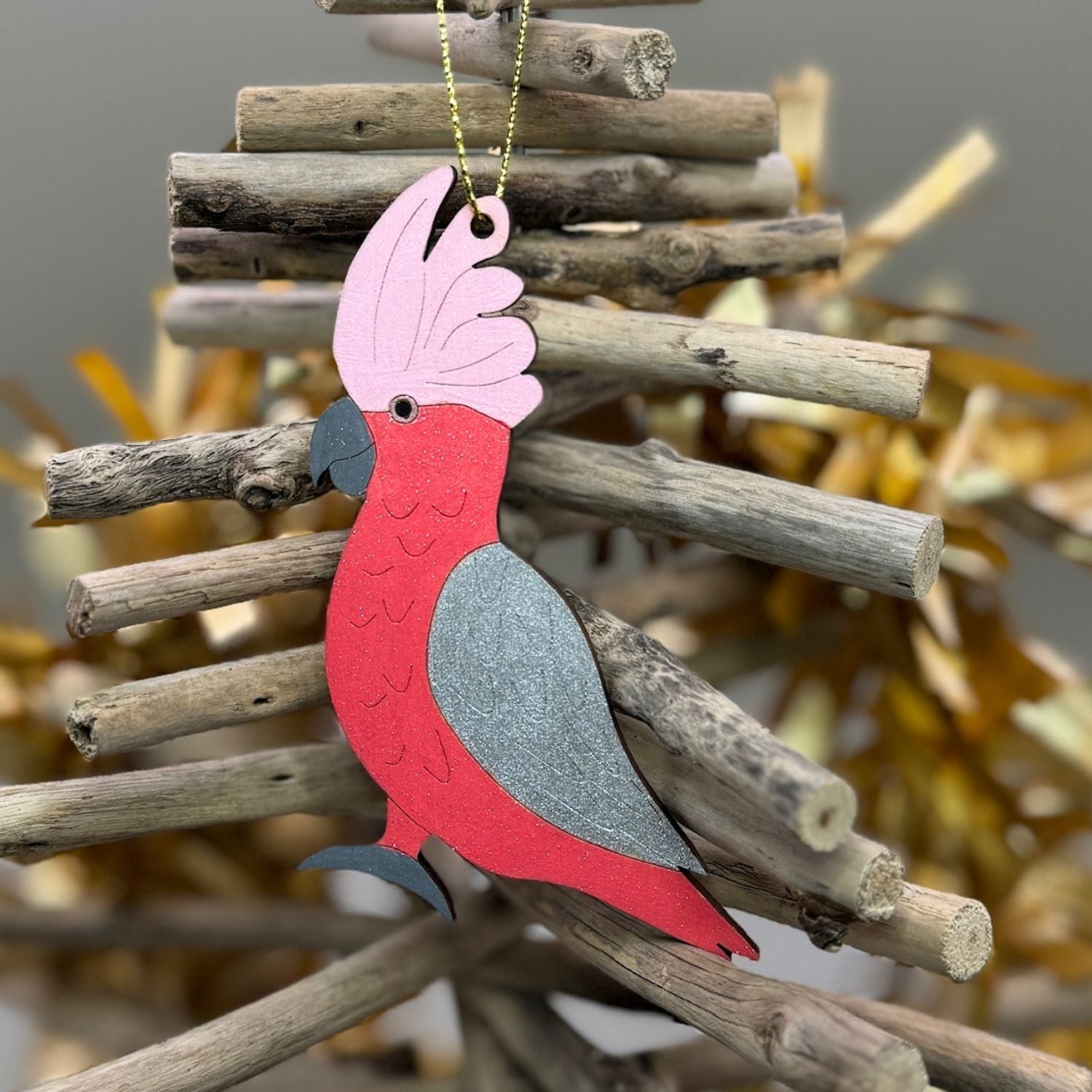 Galah Hand Painted Australiana Christmas Decoration