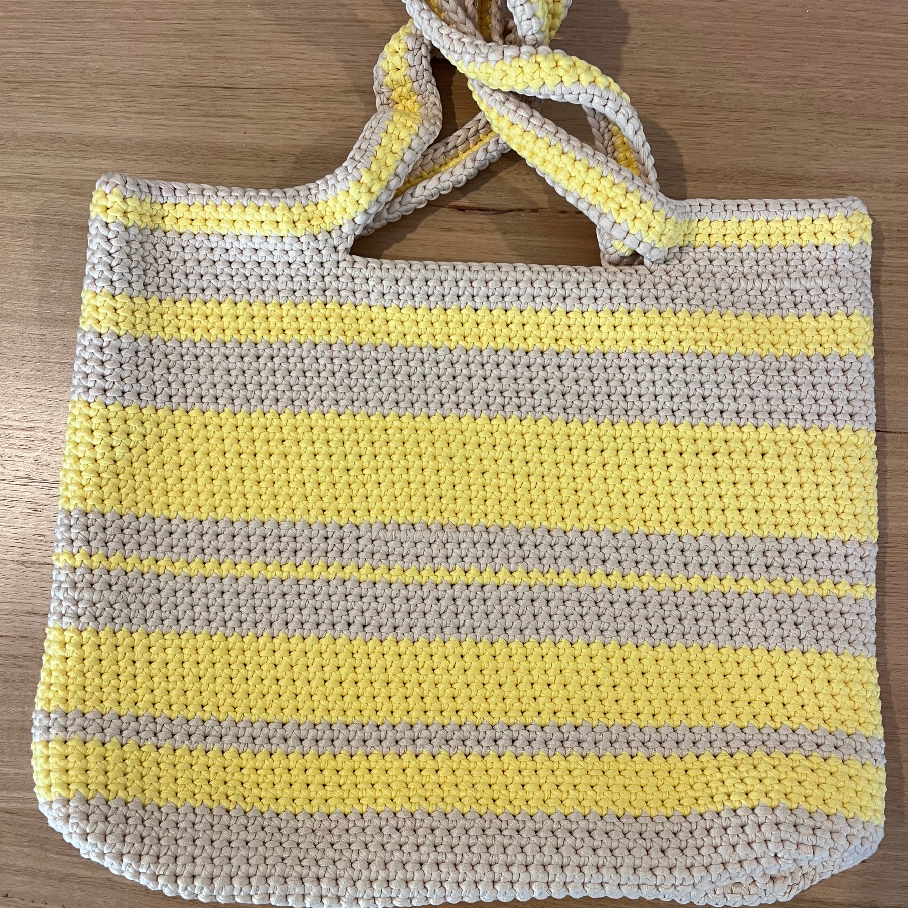 The Everyday Crochet Tote Bag - Lemon Sorbet