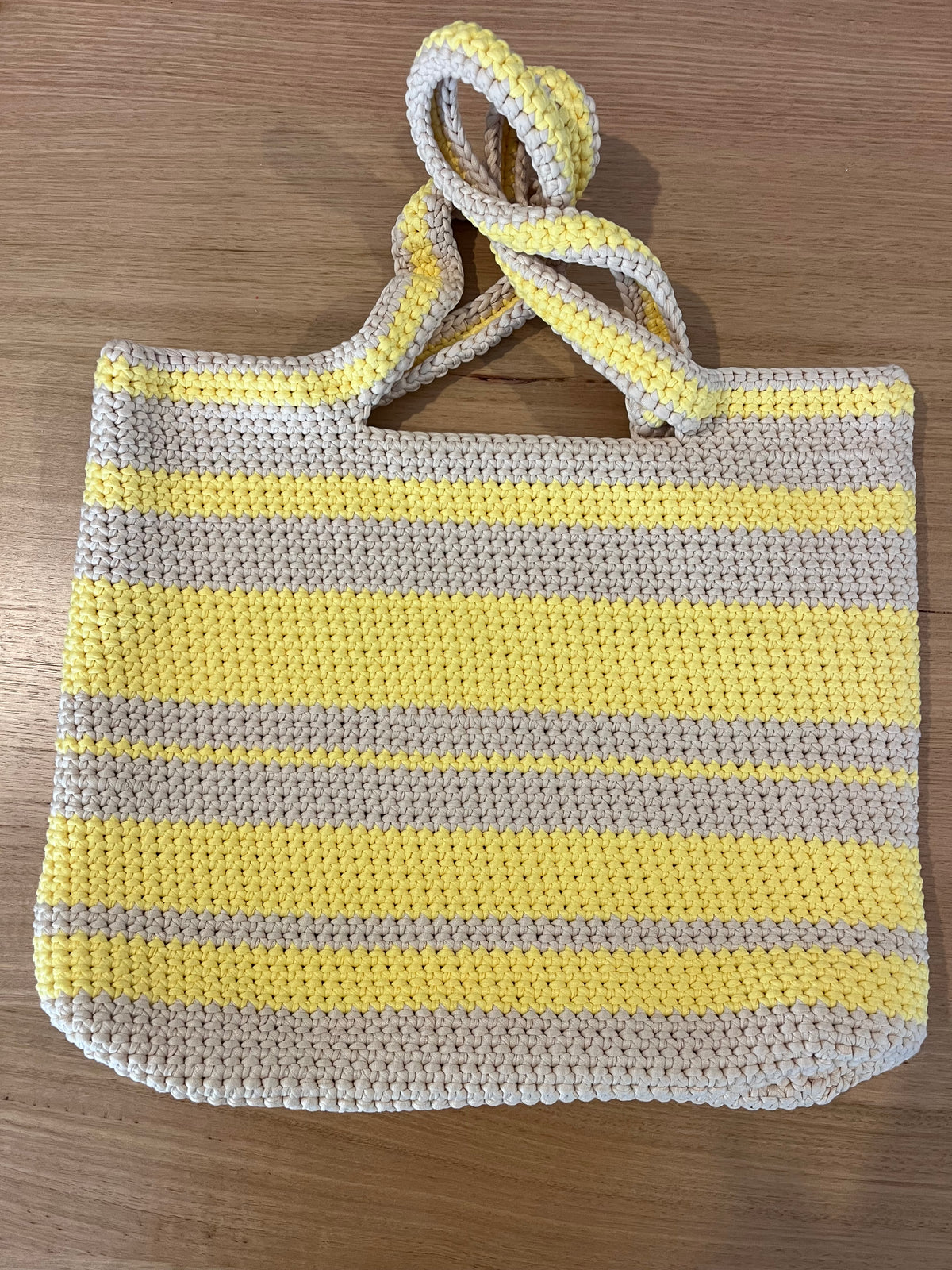 The Everyday Crochet Tote Bag - Lemon Sorbet