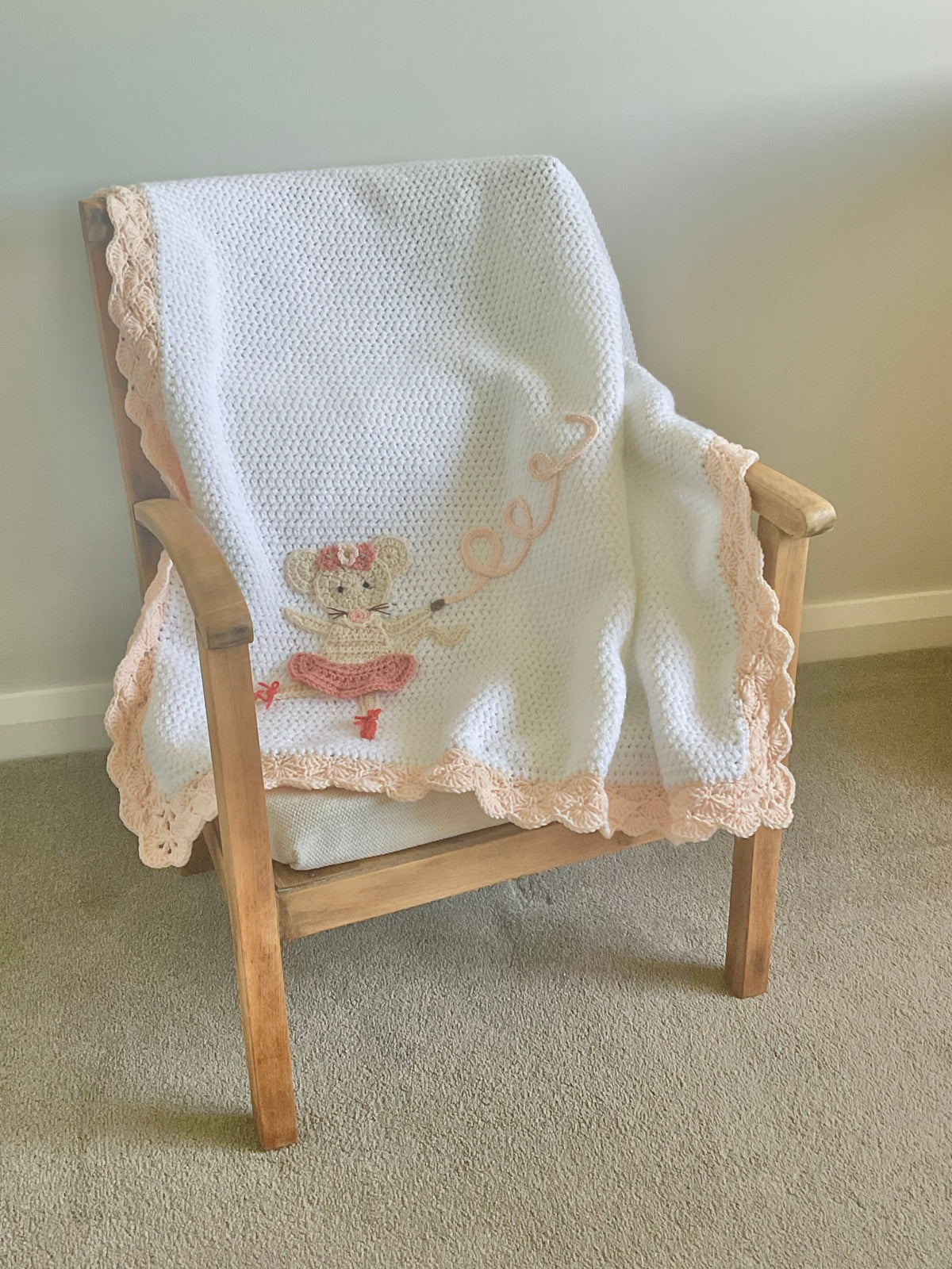 Ballerina Mouse Baby Blanket