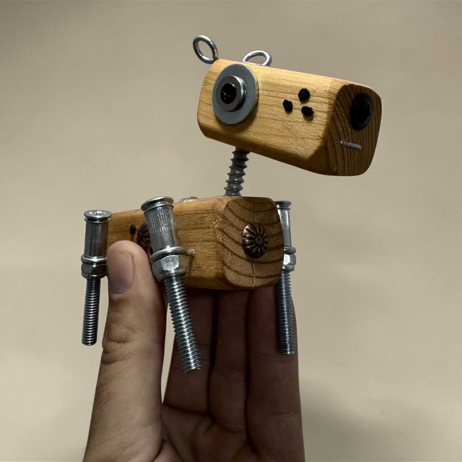 Louis - Wooden Steampunk Dog