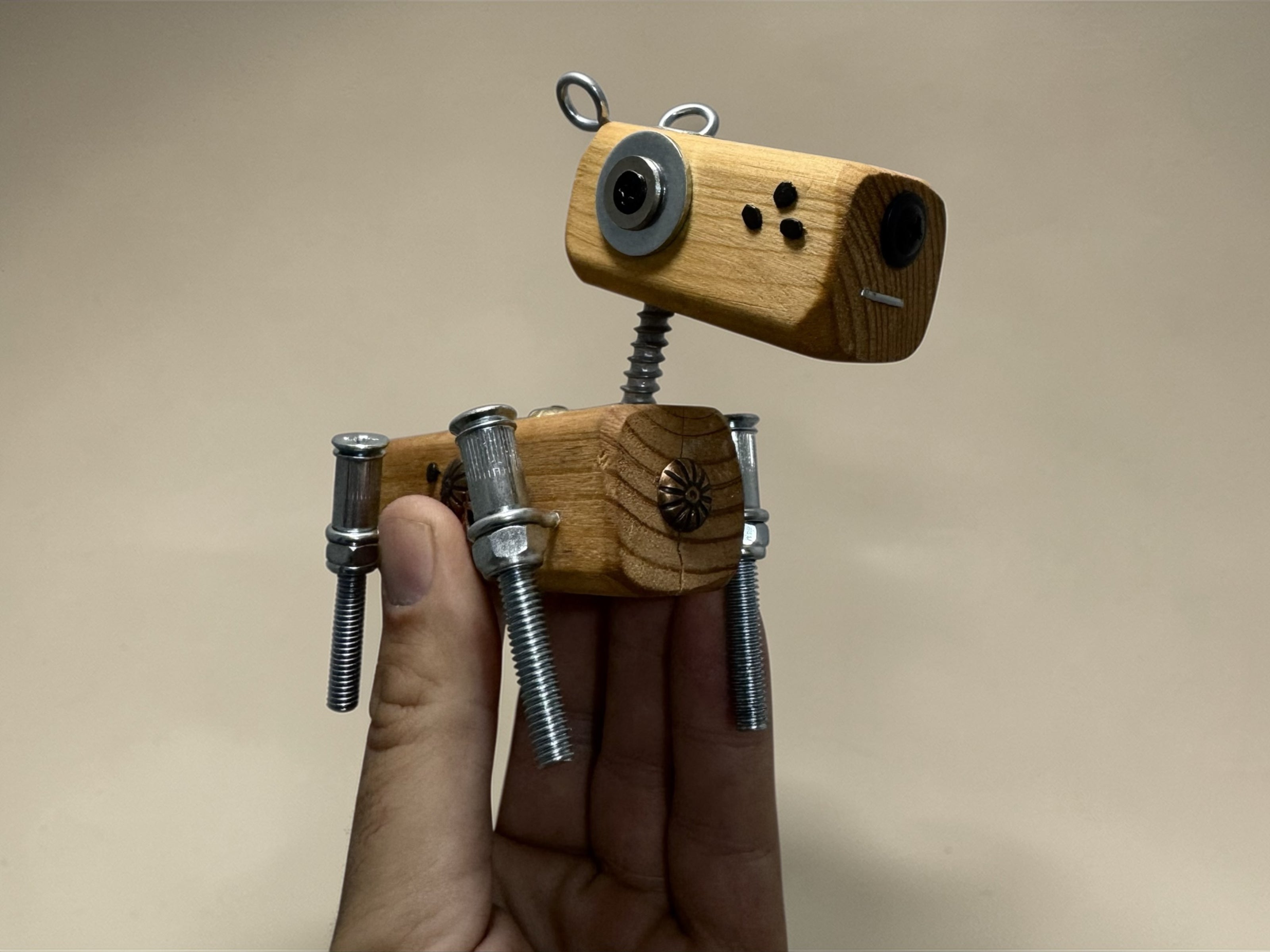 Louis - Wooden Steampunk Dog