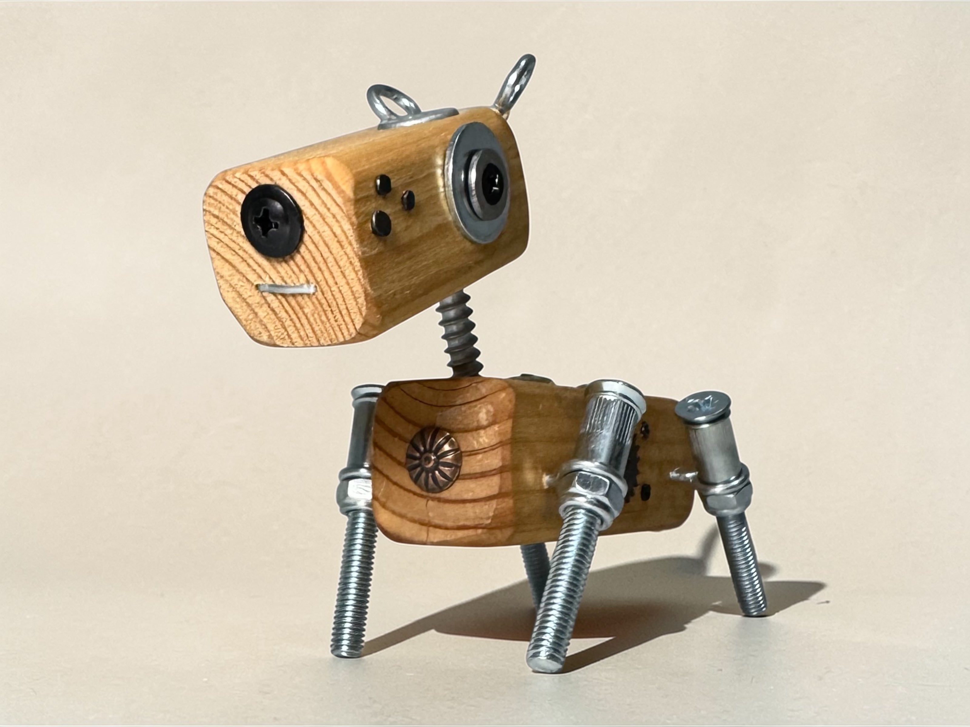 Louis - Wooden Steampunk Dog