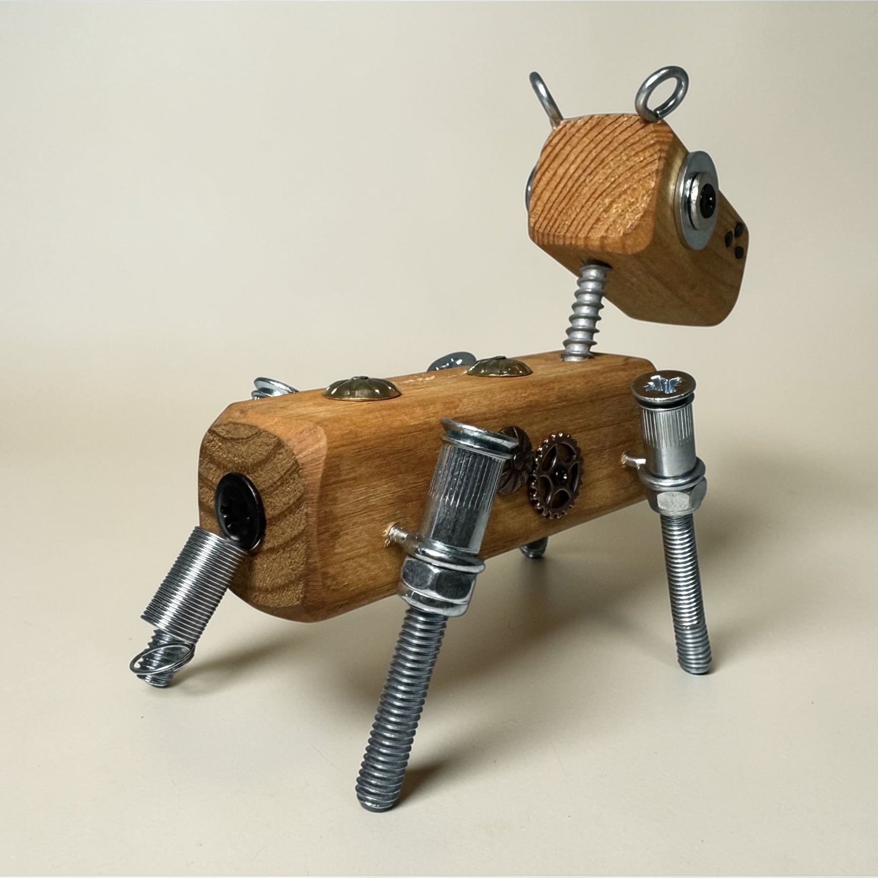 Louis - Wooden Steampunk Dog