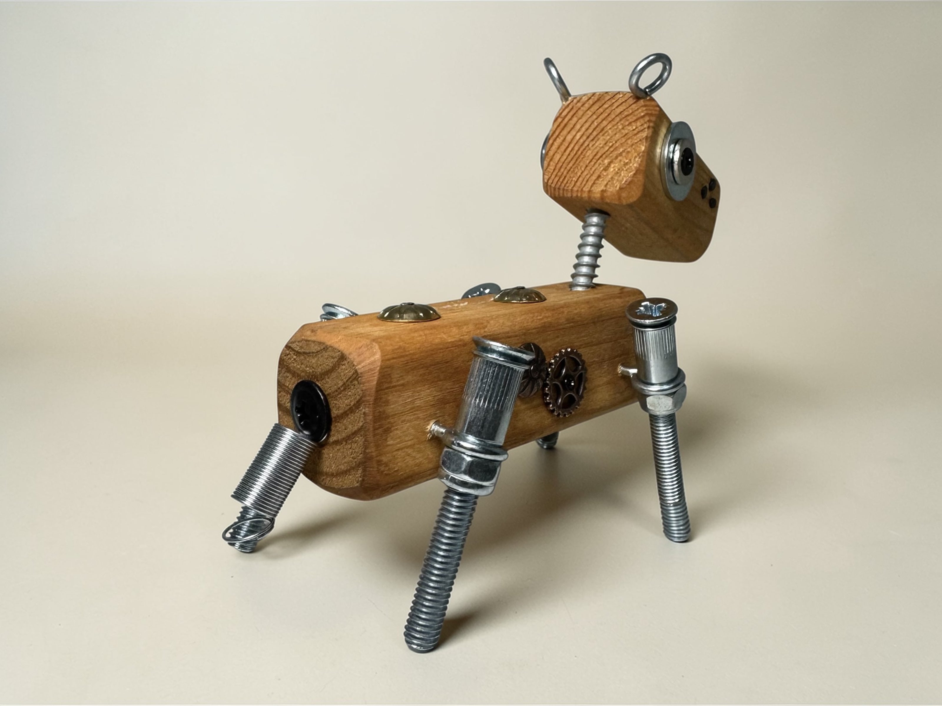 Louis - Wooden Steampunk Dog