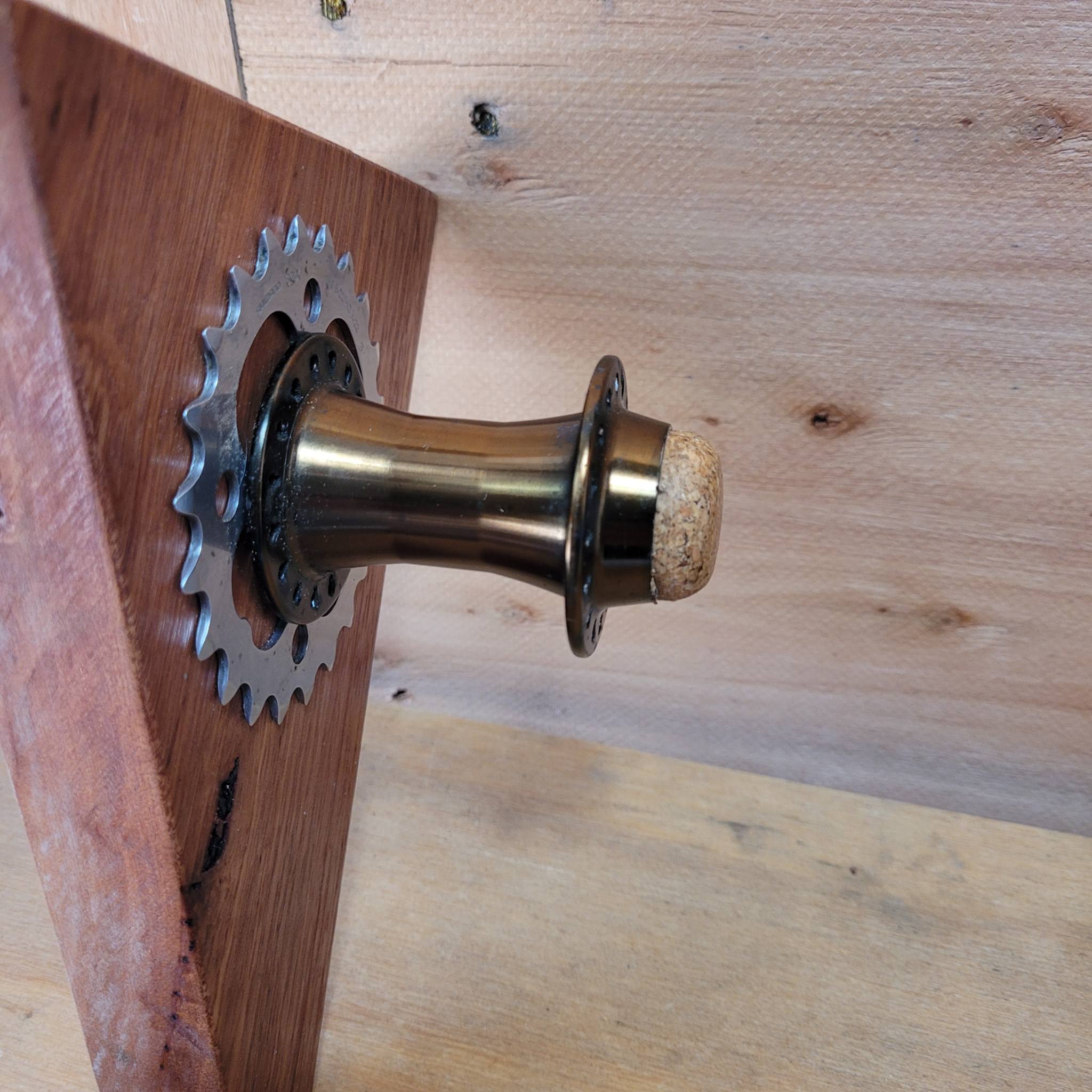 bicycle single wheel hub helmet hat coat hanger