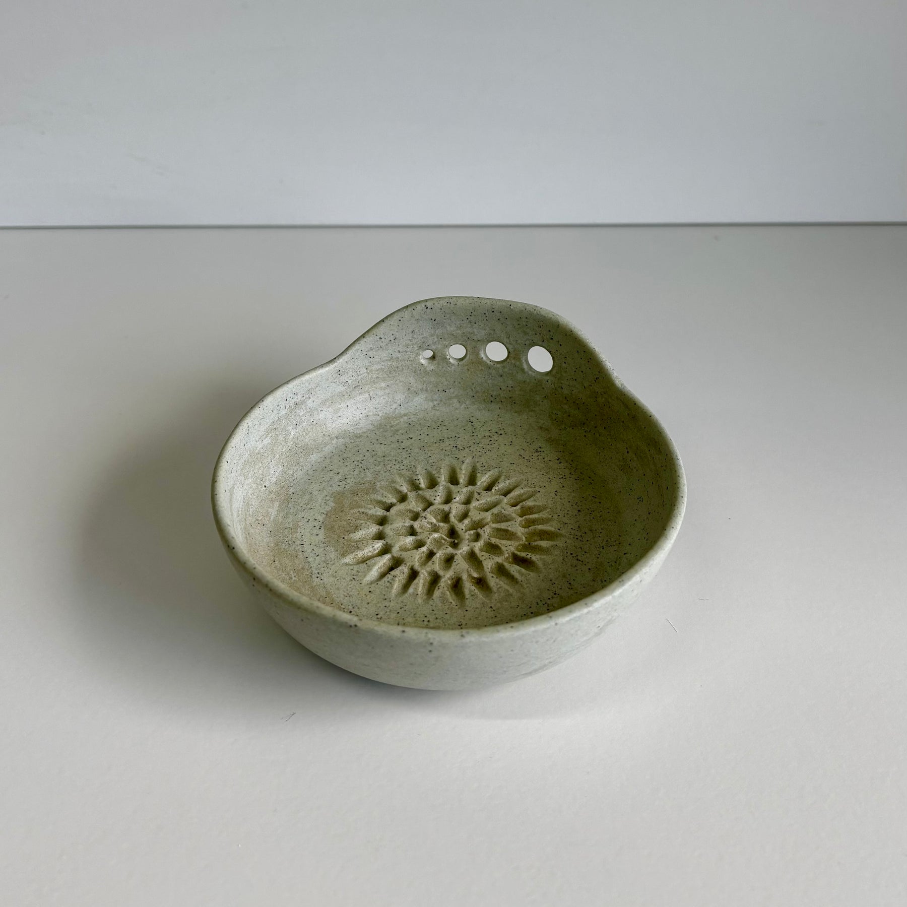 Ceramic Garlic/Ginger Grater and Herb Stripper - Hand Made Ceramic