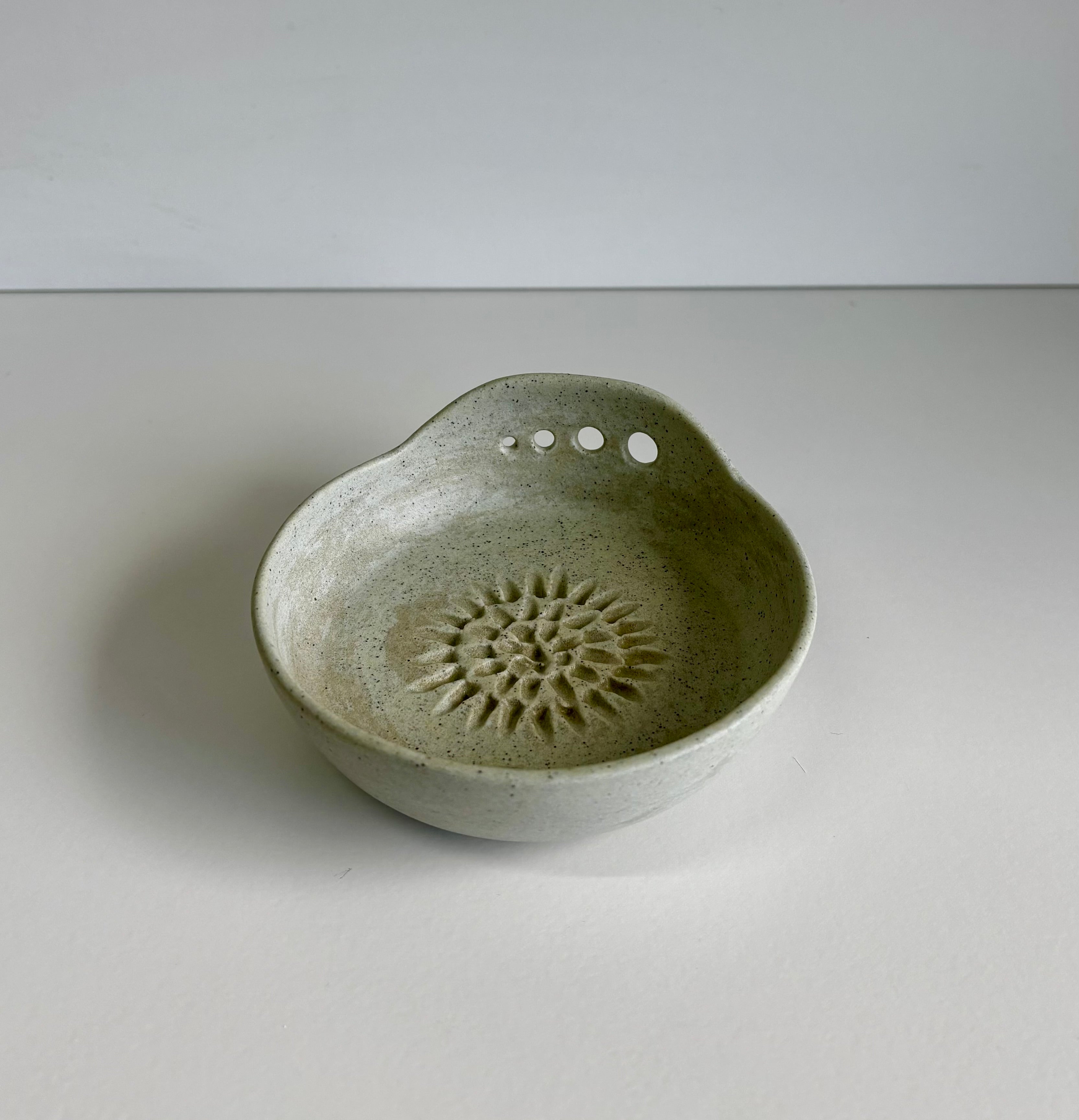 Ceramic Garlic/Ginger Grater and Herb Stripper - Hand Made Ceramic