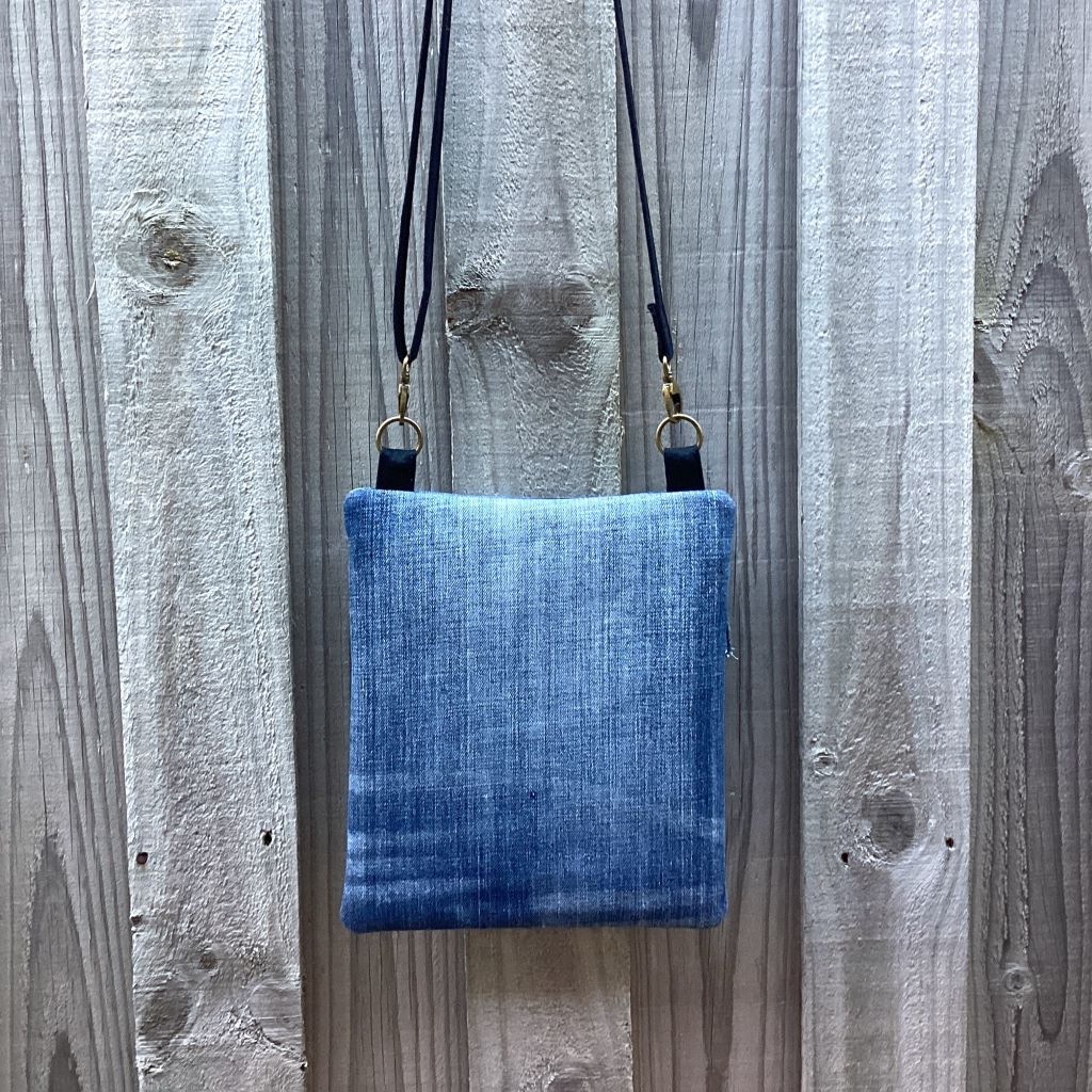 Upcycled Denim Crossbody Bag – Back Pocket