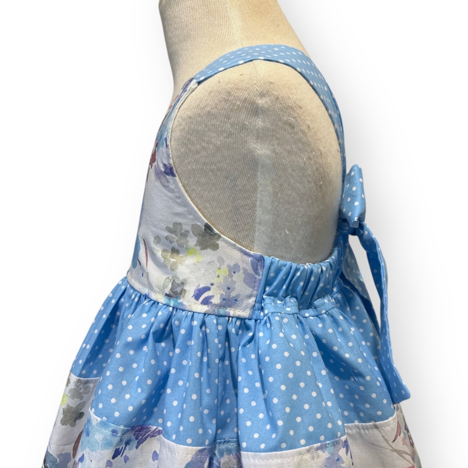 SIZE 4 LOLA Dress - Blue watercolour floral