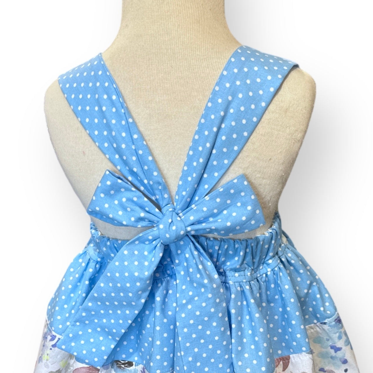 SIZE 4 LOLA Dress - Blue watercolour floral