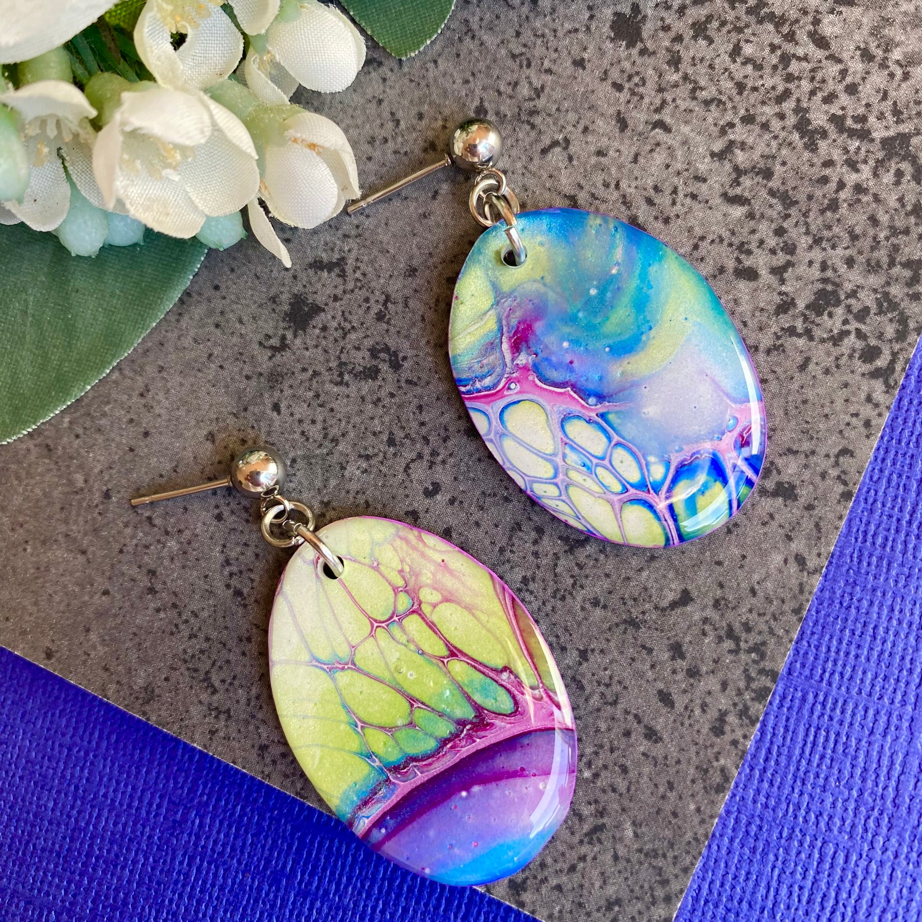 Unmatched Oval Artisan Earrings