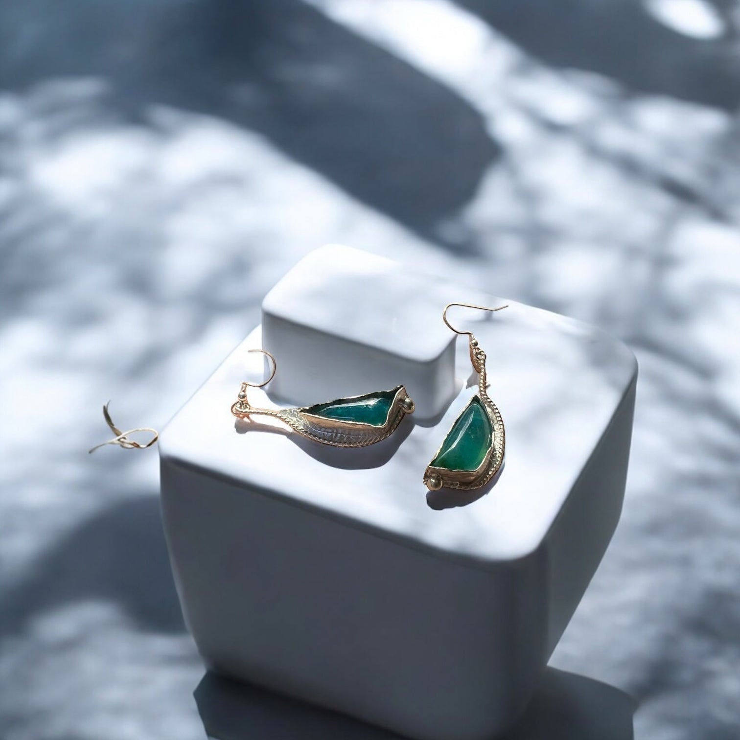 “Whitehaven” SS Arizona Gem Silica Earrings