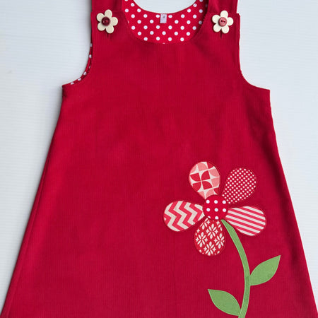 Applique Flower Girls' Pinafore
