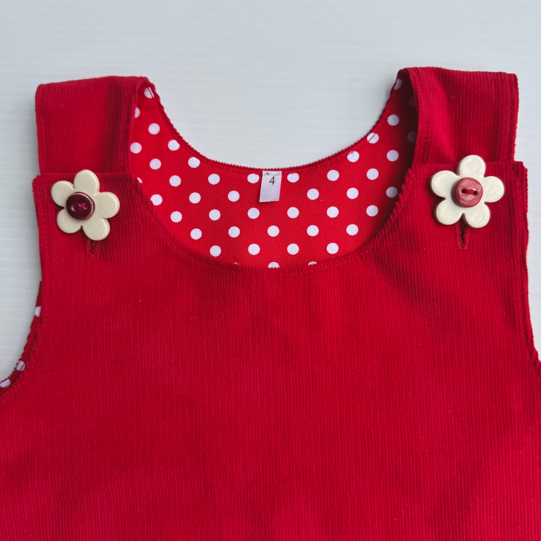 Applique Flower Girls' Pinafore