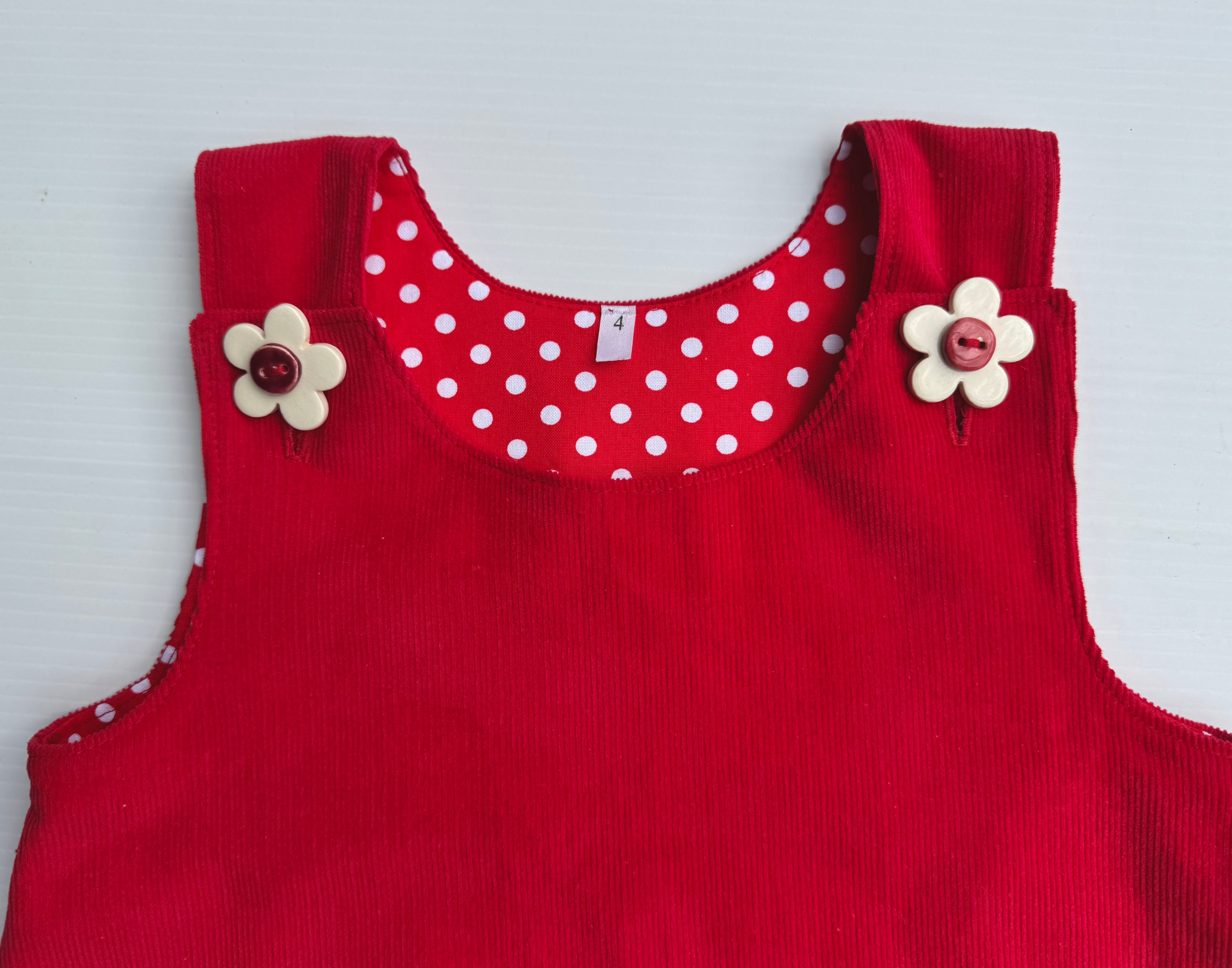 Applique Flower Girls' Pinafore