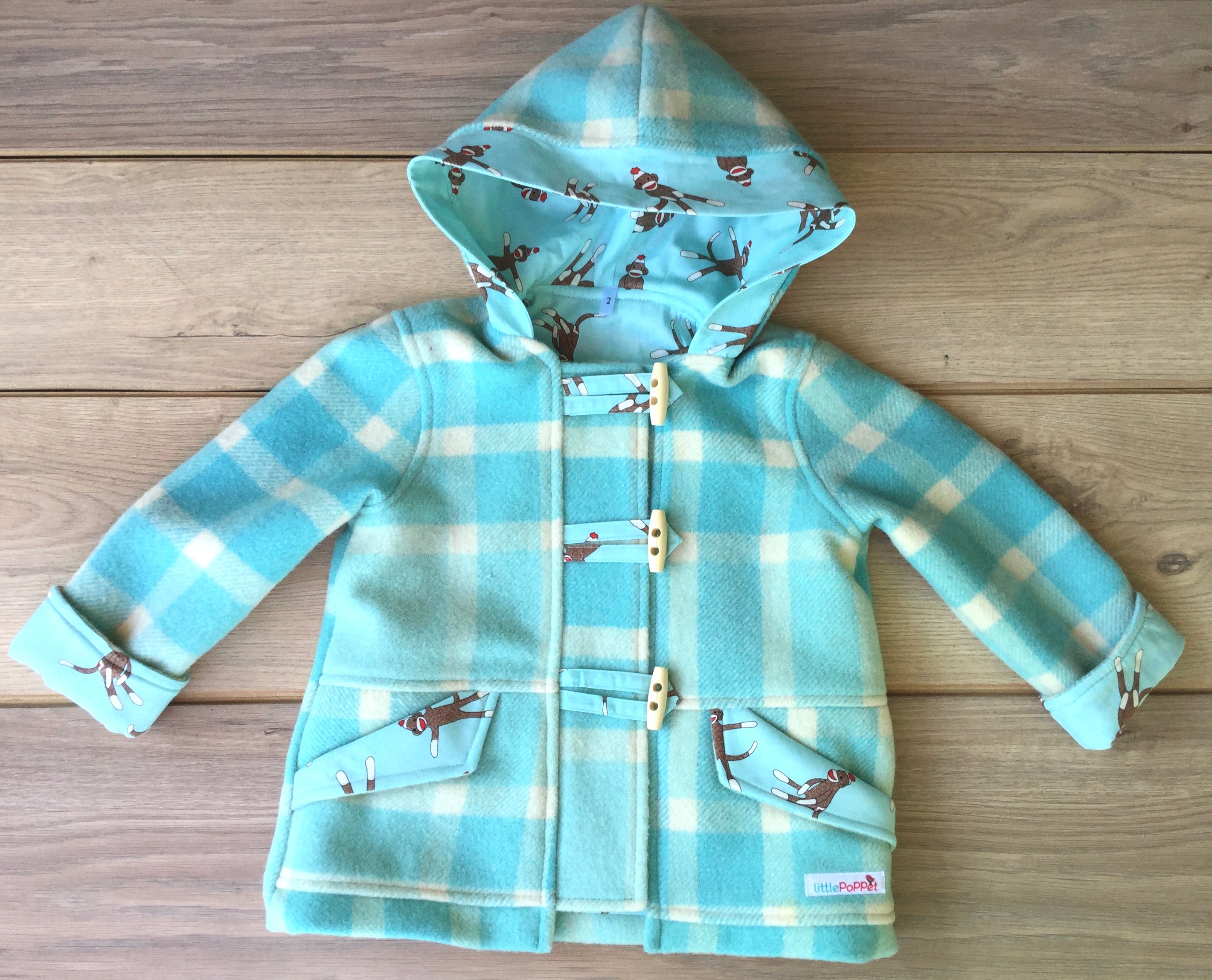Tumbling Monkeys Blanket Duffle Coat