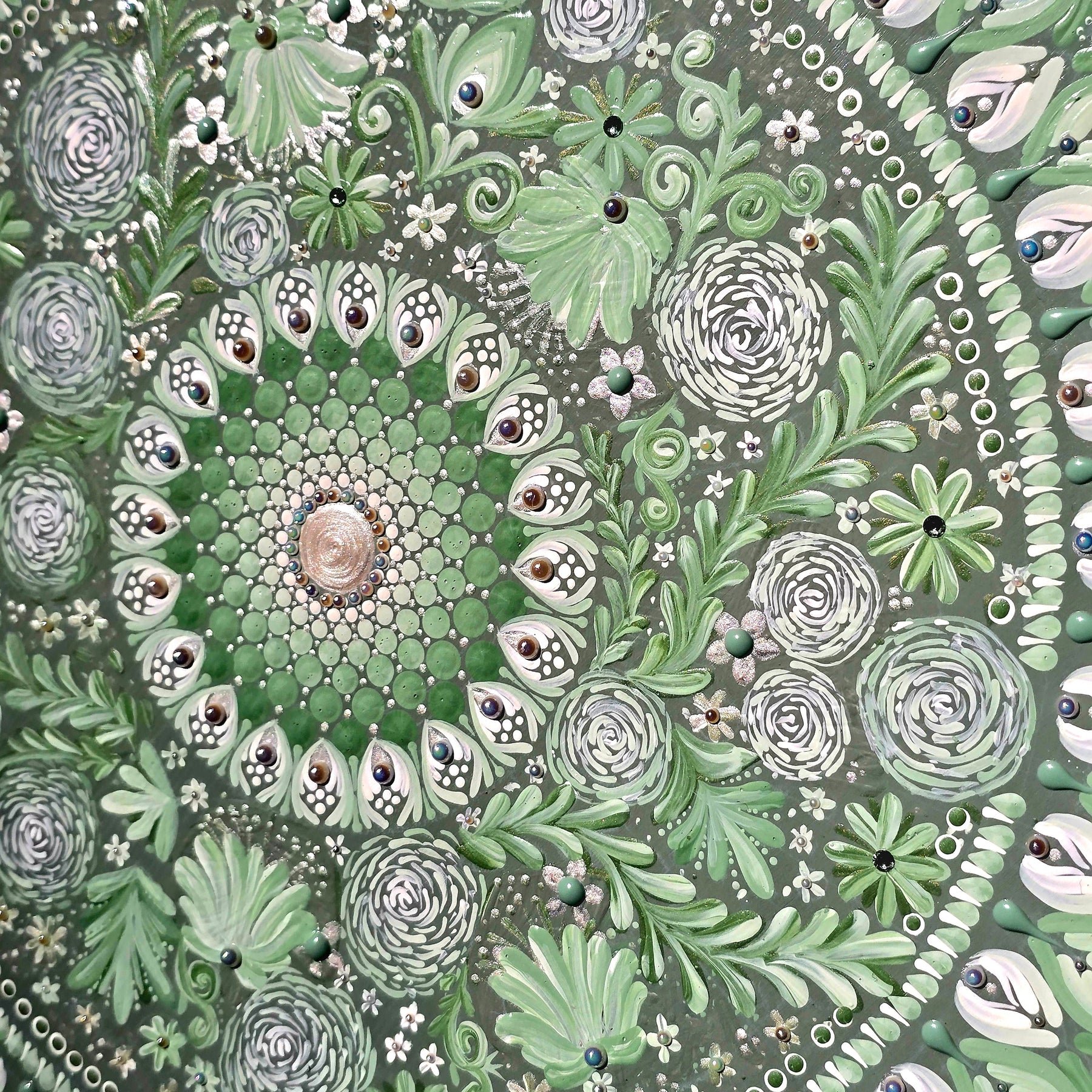 "Leilani"- Original, one-of-a-kind mandala painting.