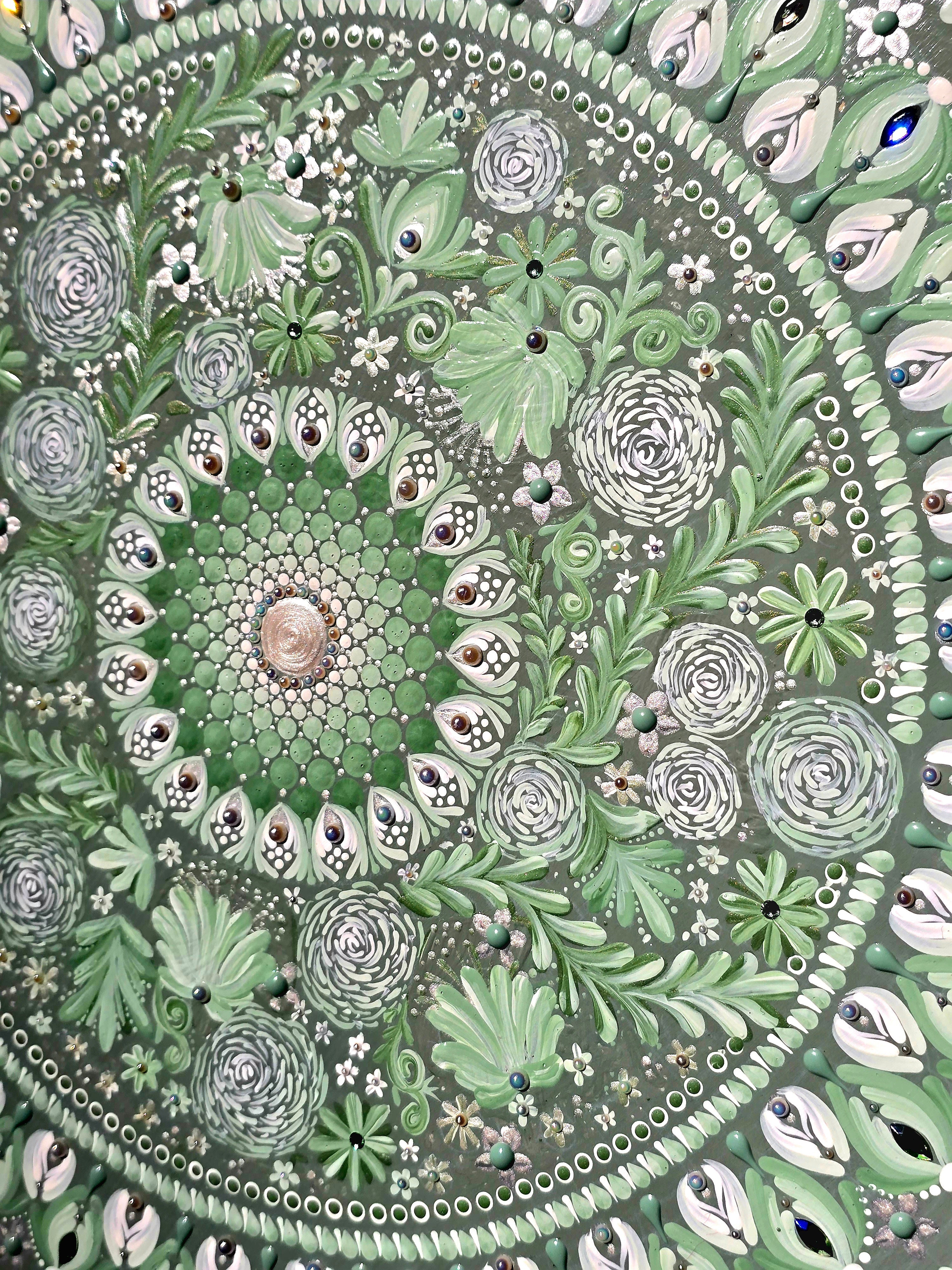"Leilani"- Original, one-of-a-kind mandala painting.