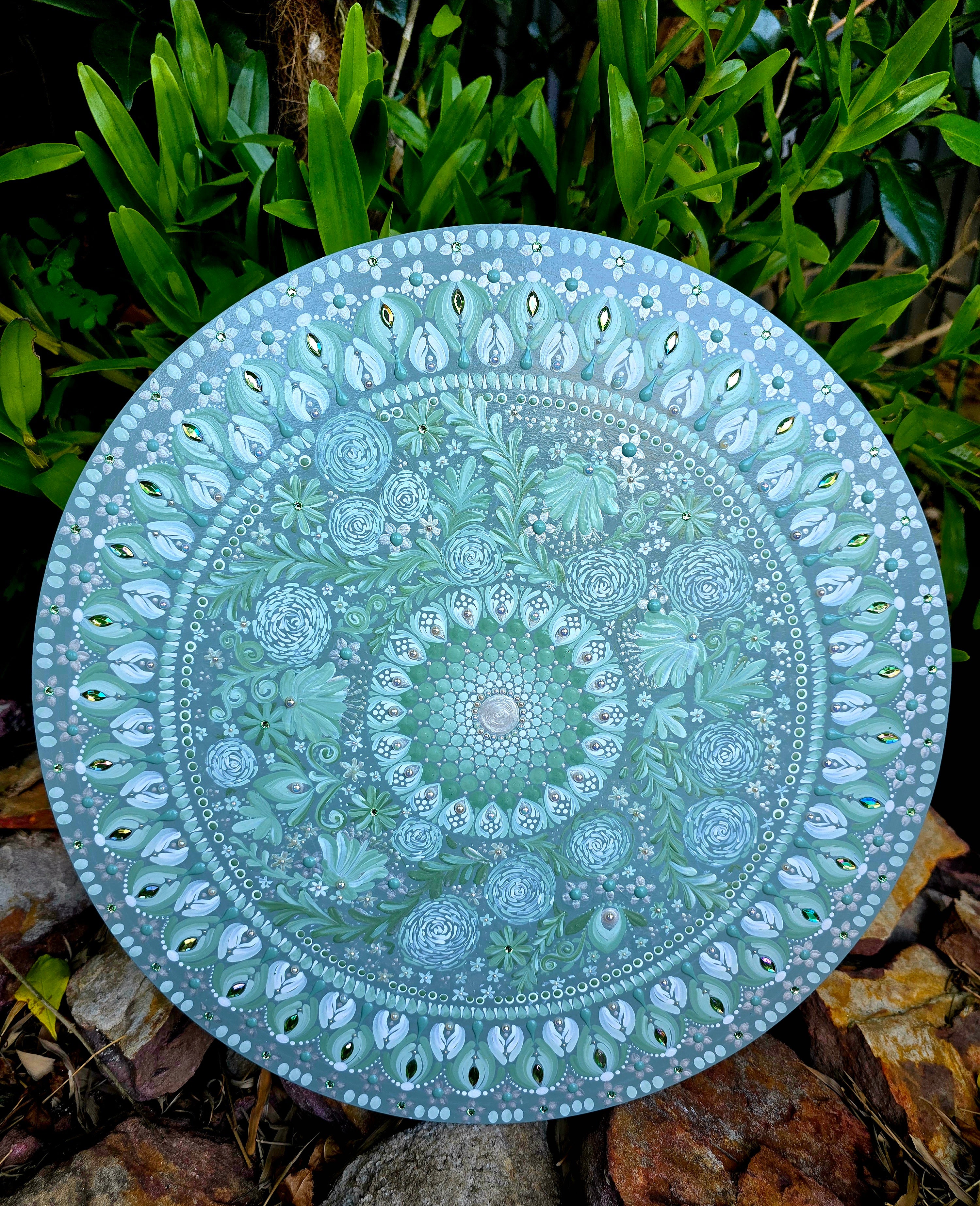 "Leilani"- Original, one-of-a-kind mandala painting.