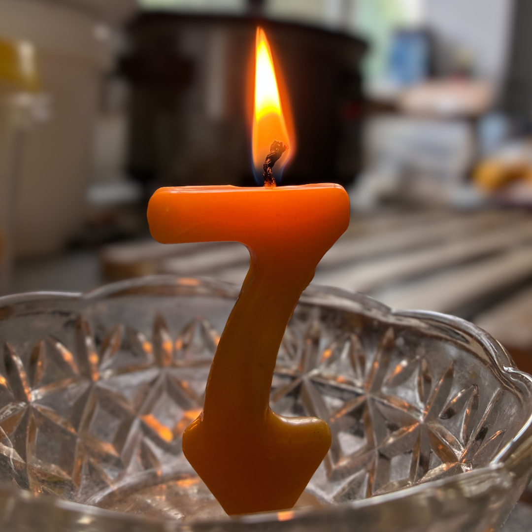 Number Birthday Candles - Food Safe Beeswax