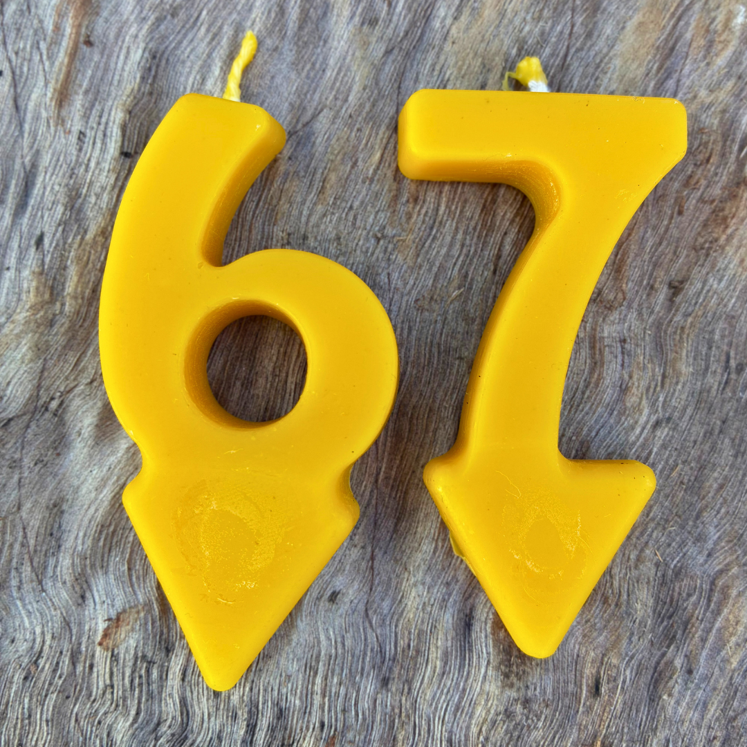 Number Birthday Candles - Food Safe Beeswax
