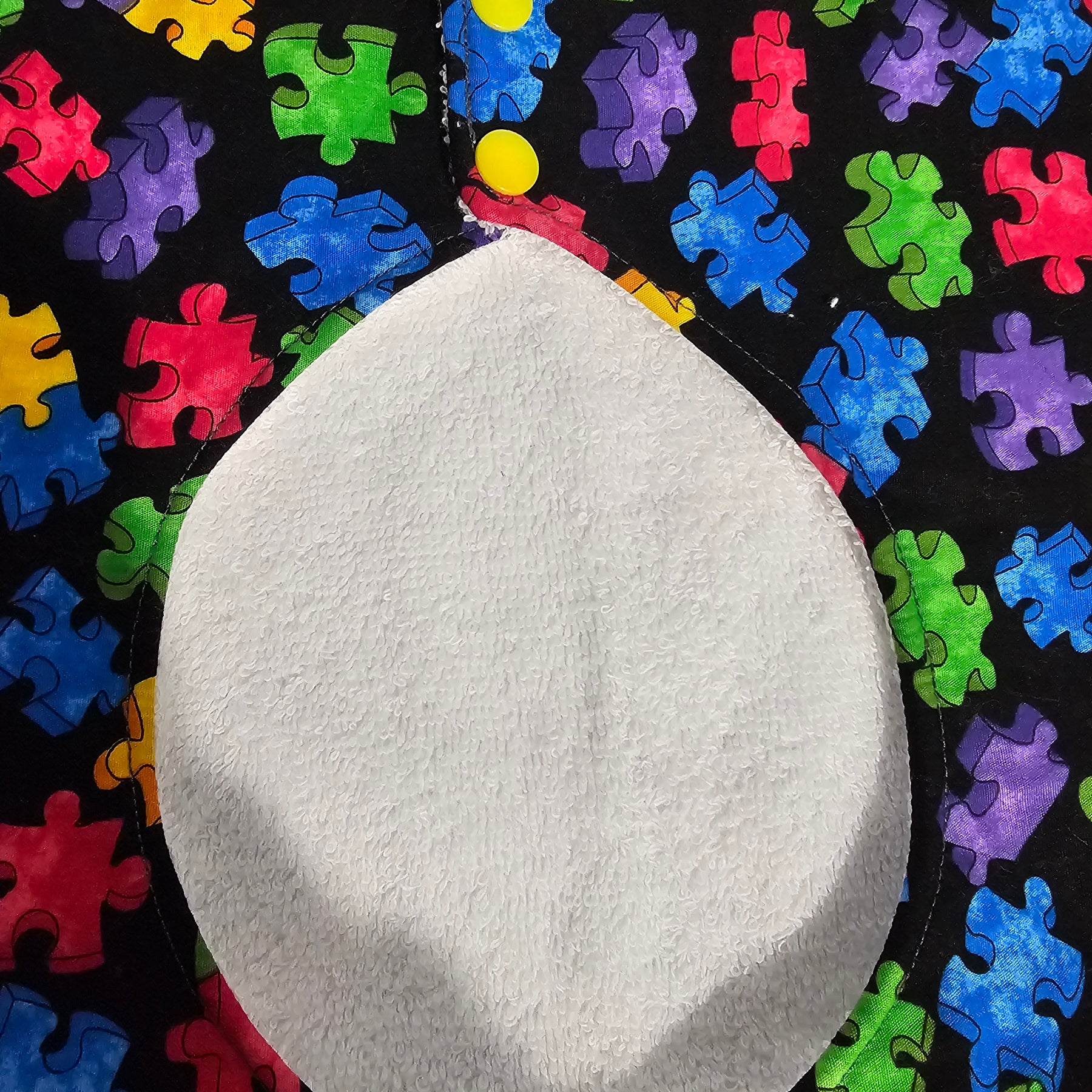 Adult / Special Needs Bib – Clothing Protector -Puzzle pieces