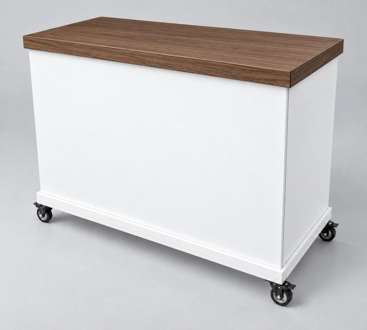 Flat Pack Panel Style Mobile Event Cart - White