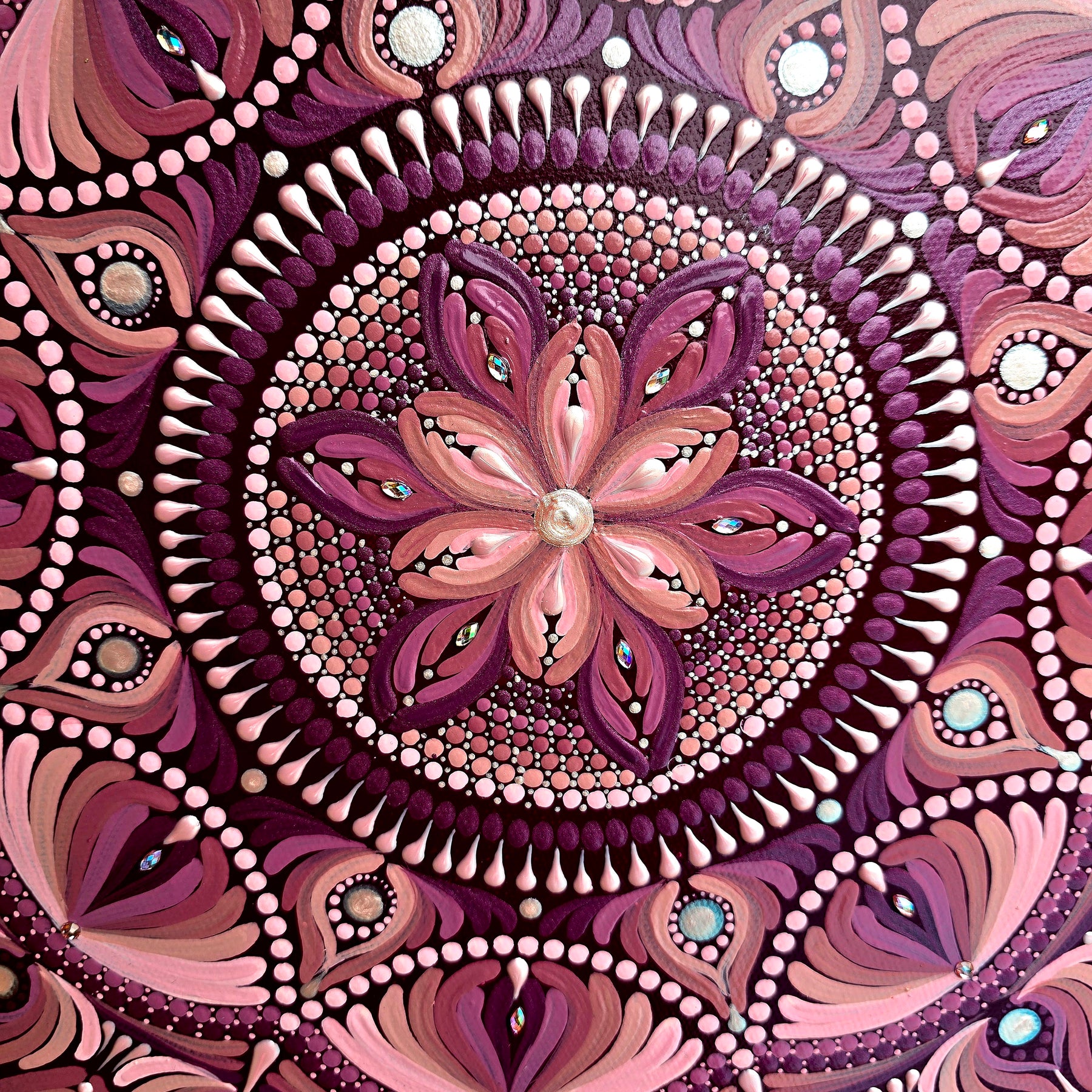 Original, one of a kind mandala painting,