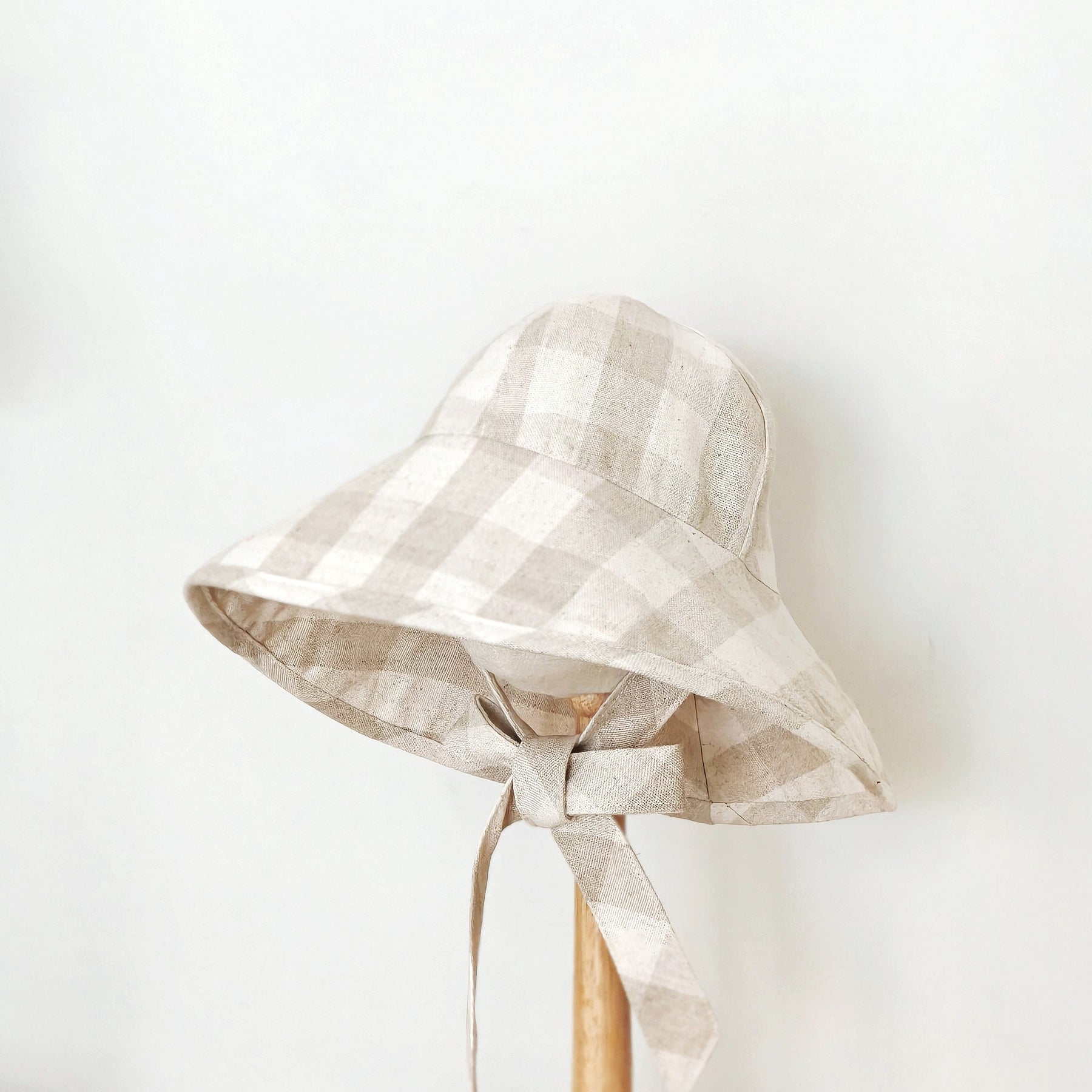 Kids Wide Brim Cotton Summer Sun Hat, Kids Beige Summer Hat