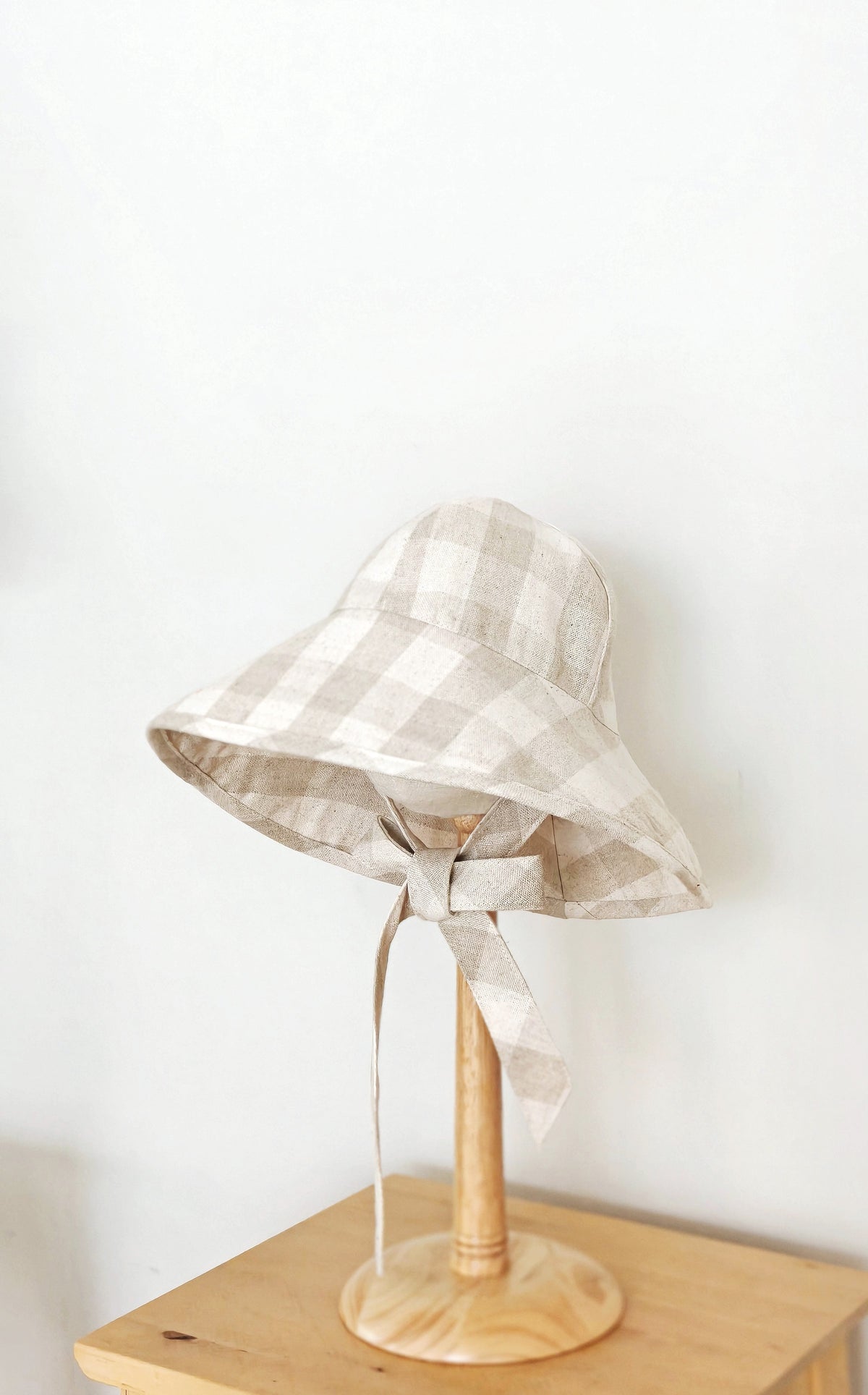 Kids Wide Brim Cotton Summer Sun Hat, Kids Beige Summer Hat