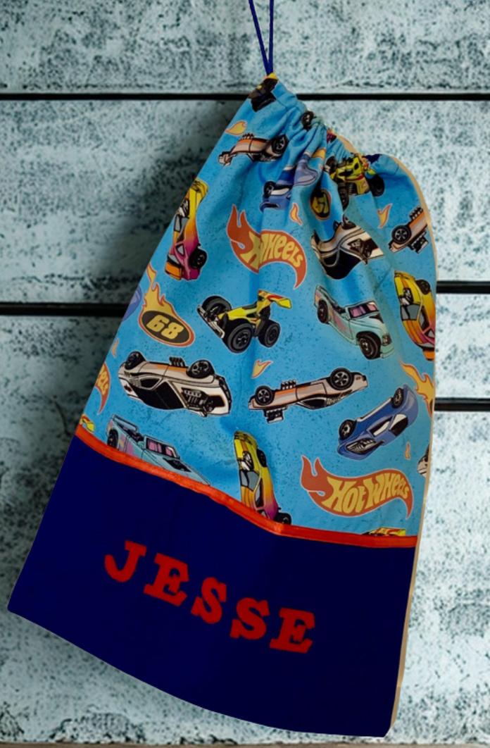 Children's Library Bag , Handmade, Personalised