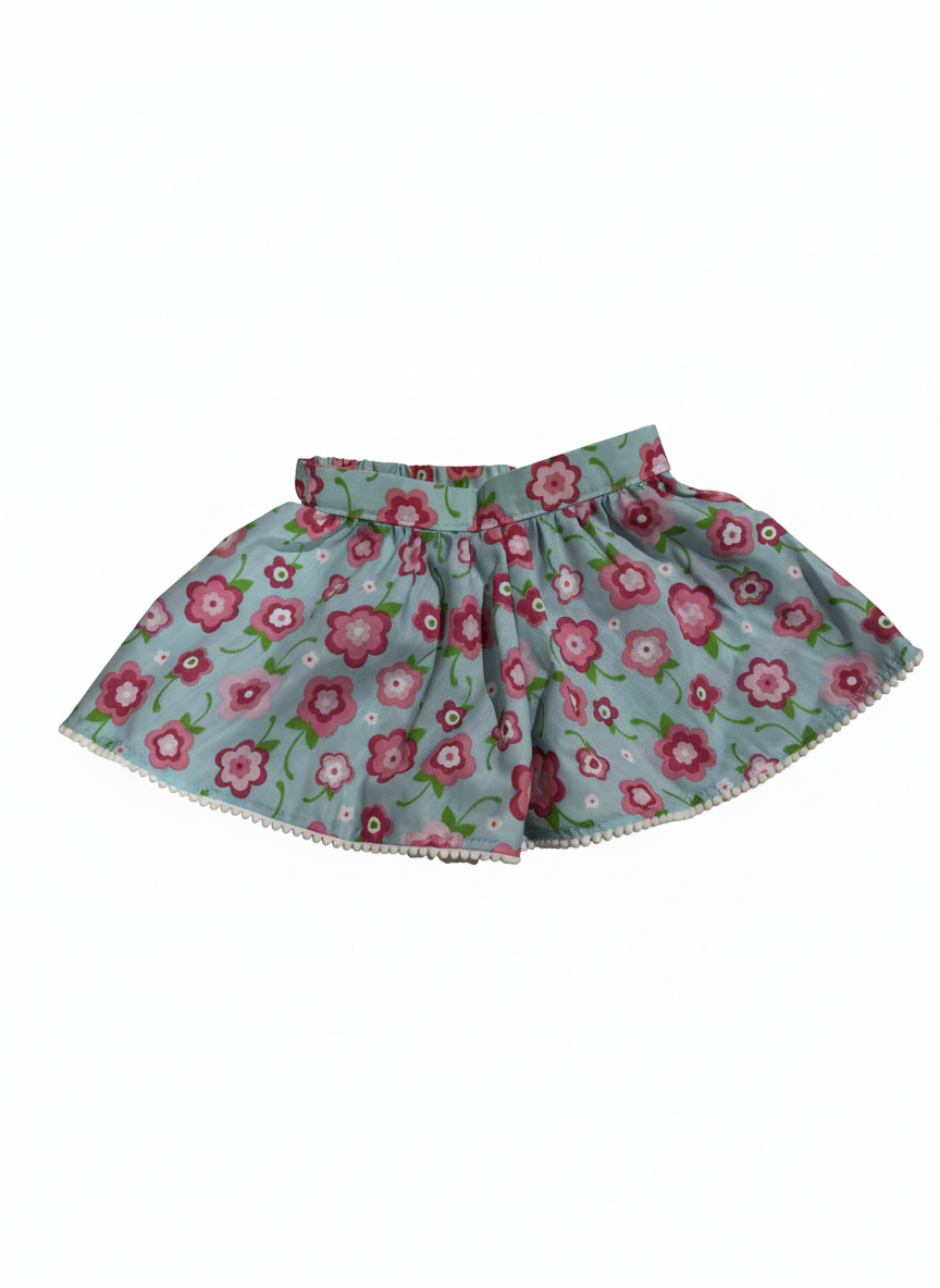 Blue Floral Skorts